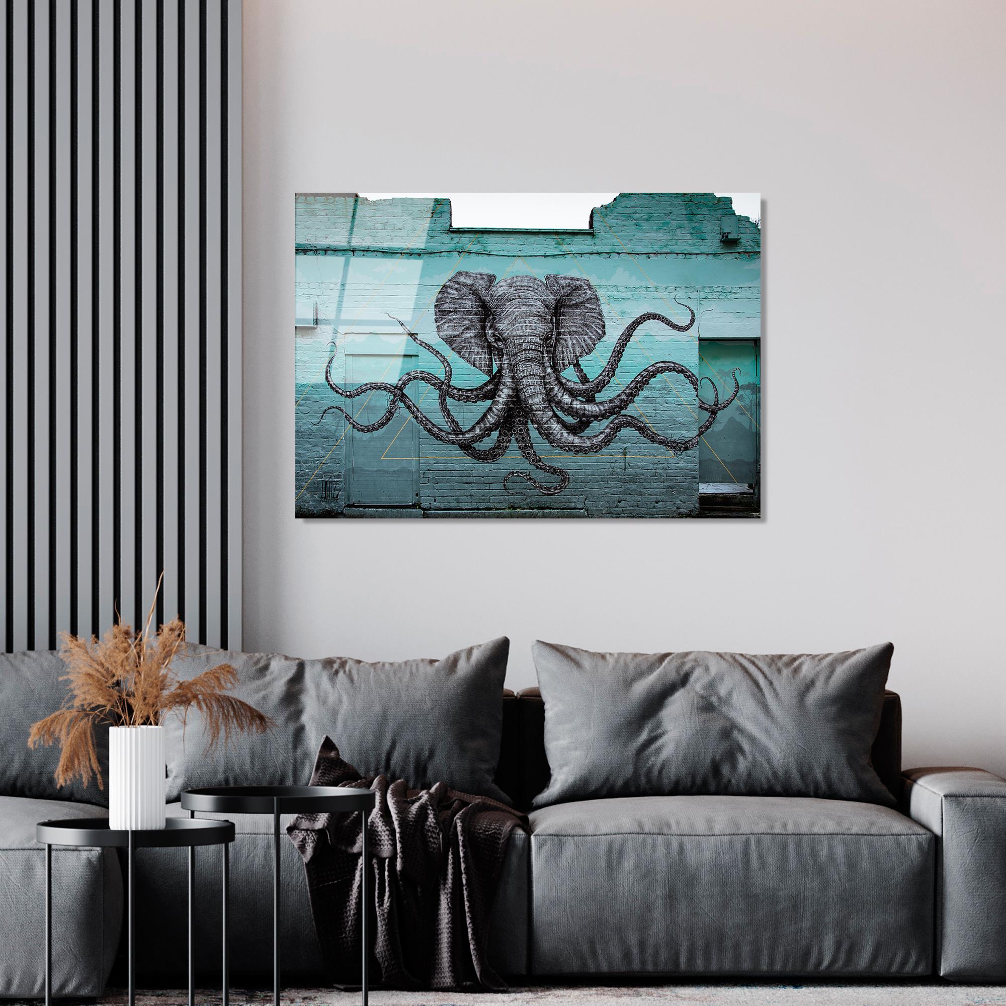 UV-055 Baskılı Cam Dikdörtgen Duvar Tablosu | ByLamp