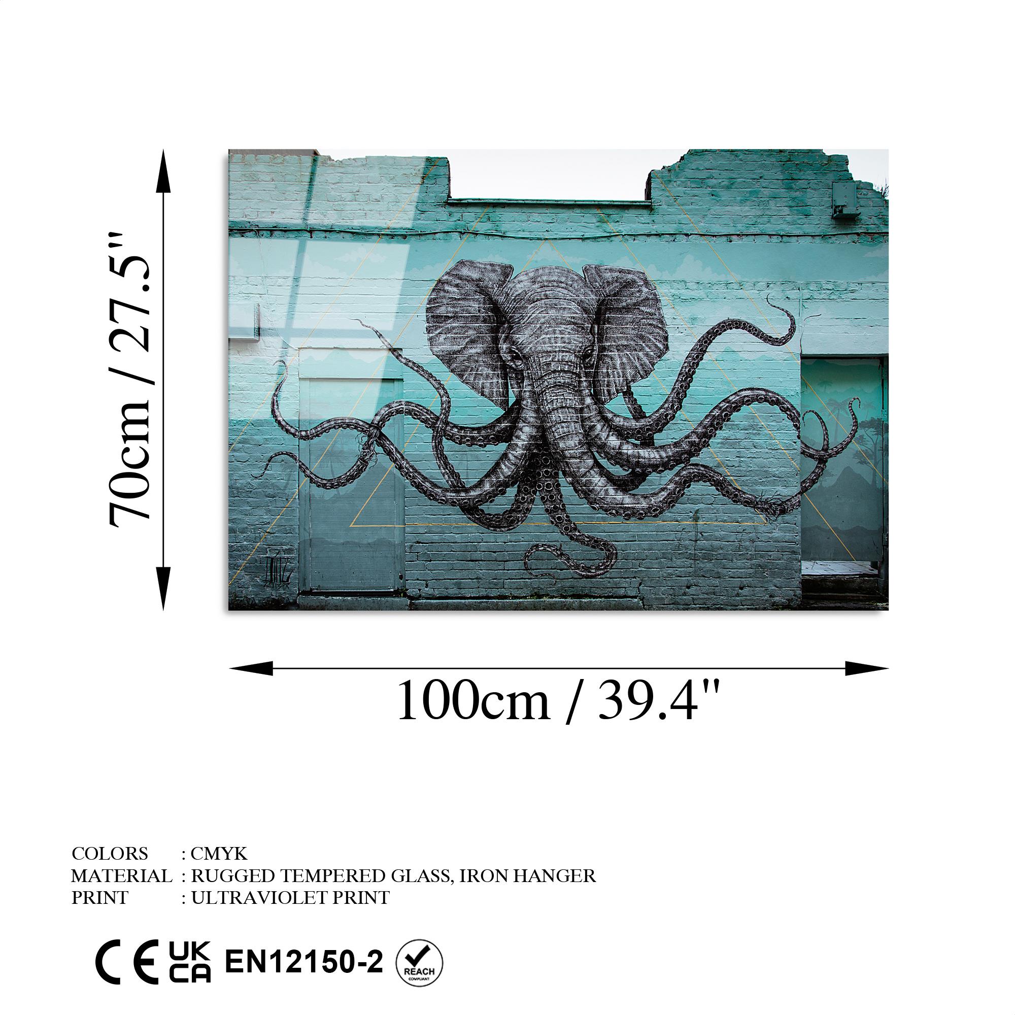 UV-055 Baskılı Cam Dikdörtgen Duvar Tablosu | ByLamp