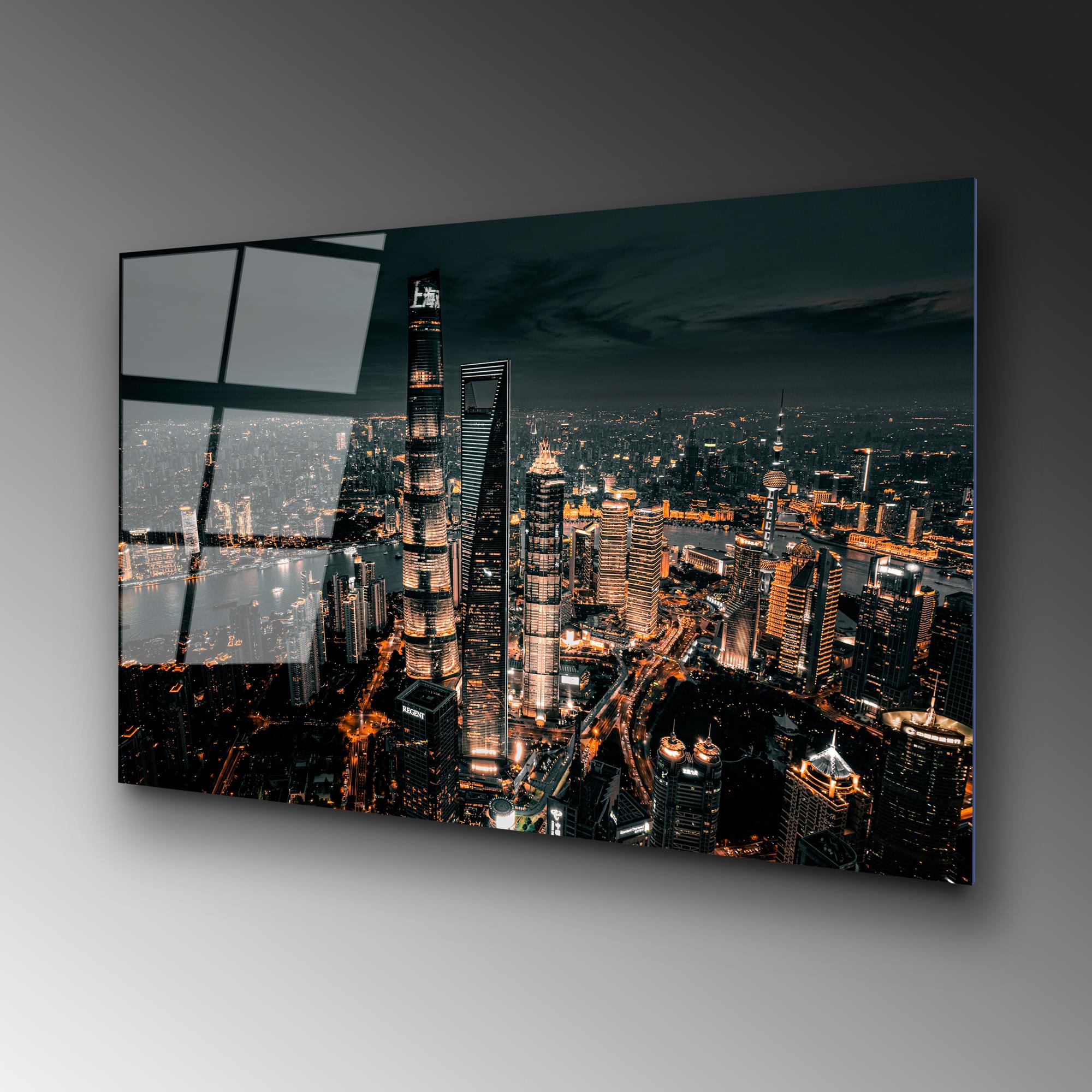 UV-058 Baskılı Cam Dikdörtgen Duvar Tablosu | ByLamp