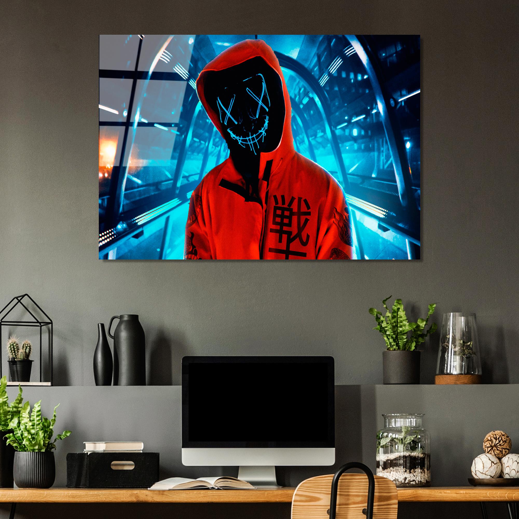 UV-059 Baskılı Cam Dikdörtgen Duvar Tablosu | ByLamp