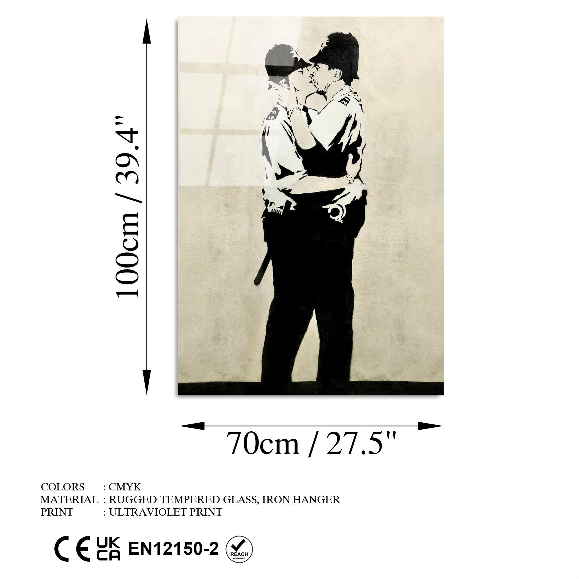 UV-063 Baskılı Cam Dikdörtgen Duvar Tablosu | ByLamp