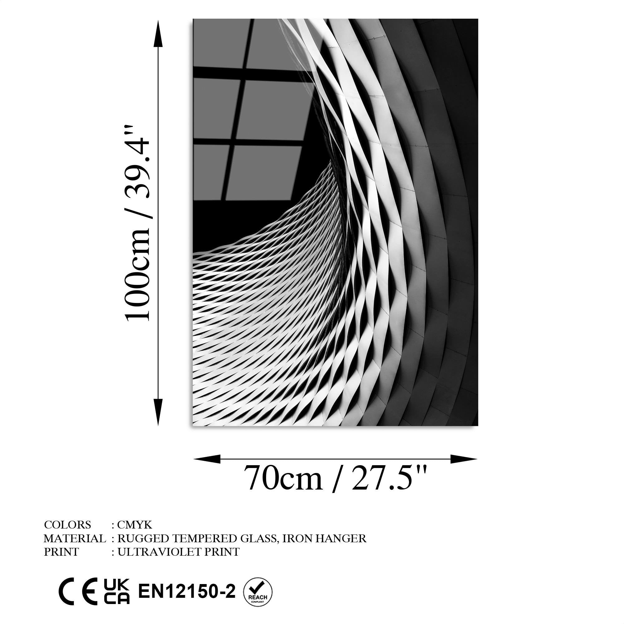 UV-065 Baskılı Cam Dikdörtgen Duvar Tablosu | ByLamp