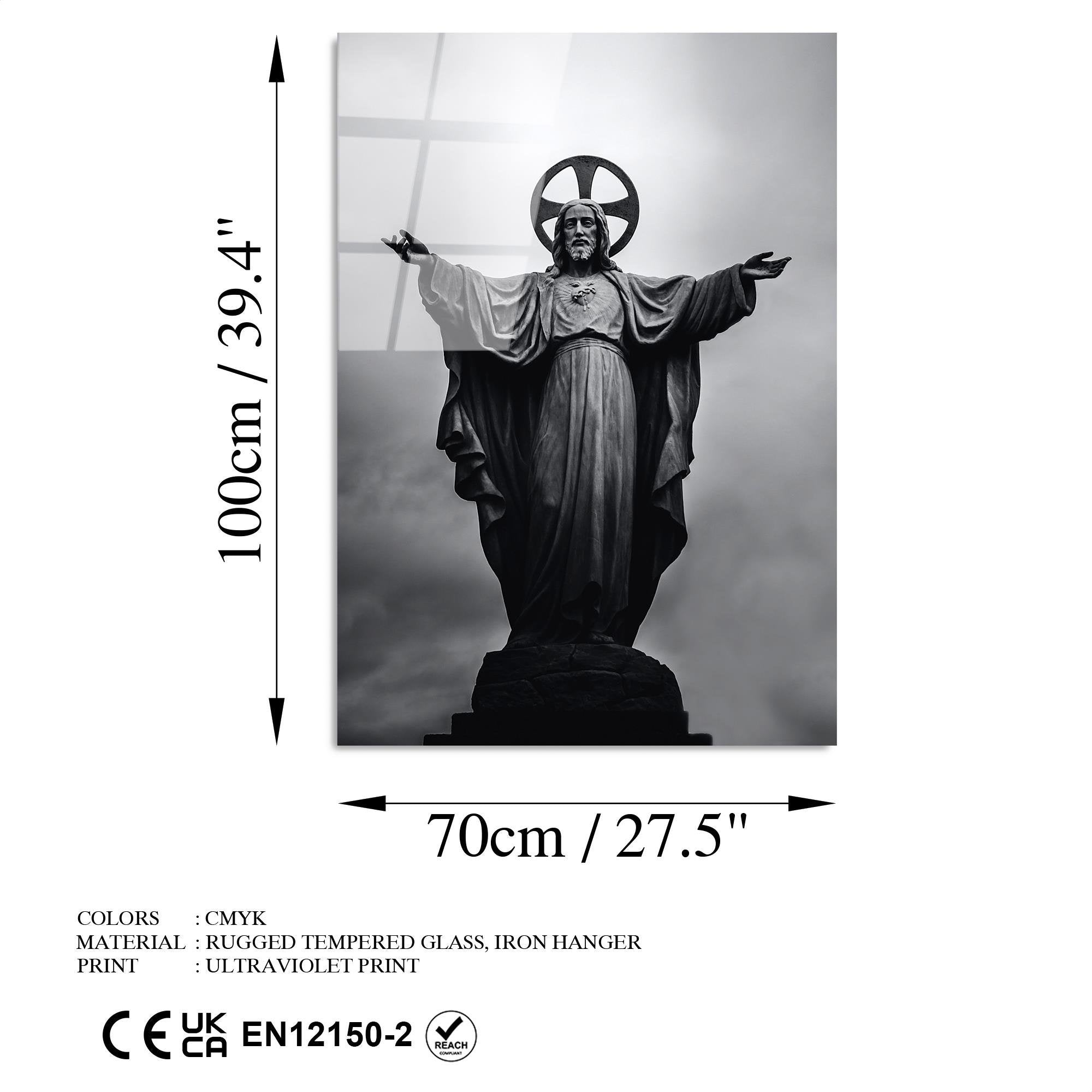 UV-066 Baskılı Cam Dikdörtgen Duvar Tablosu | ByLamp