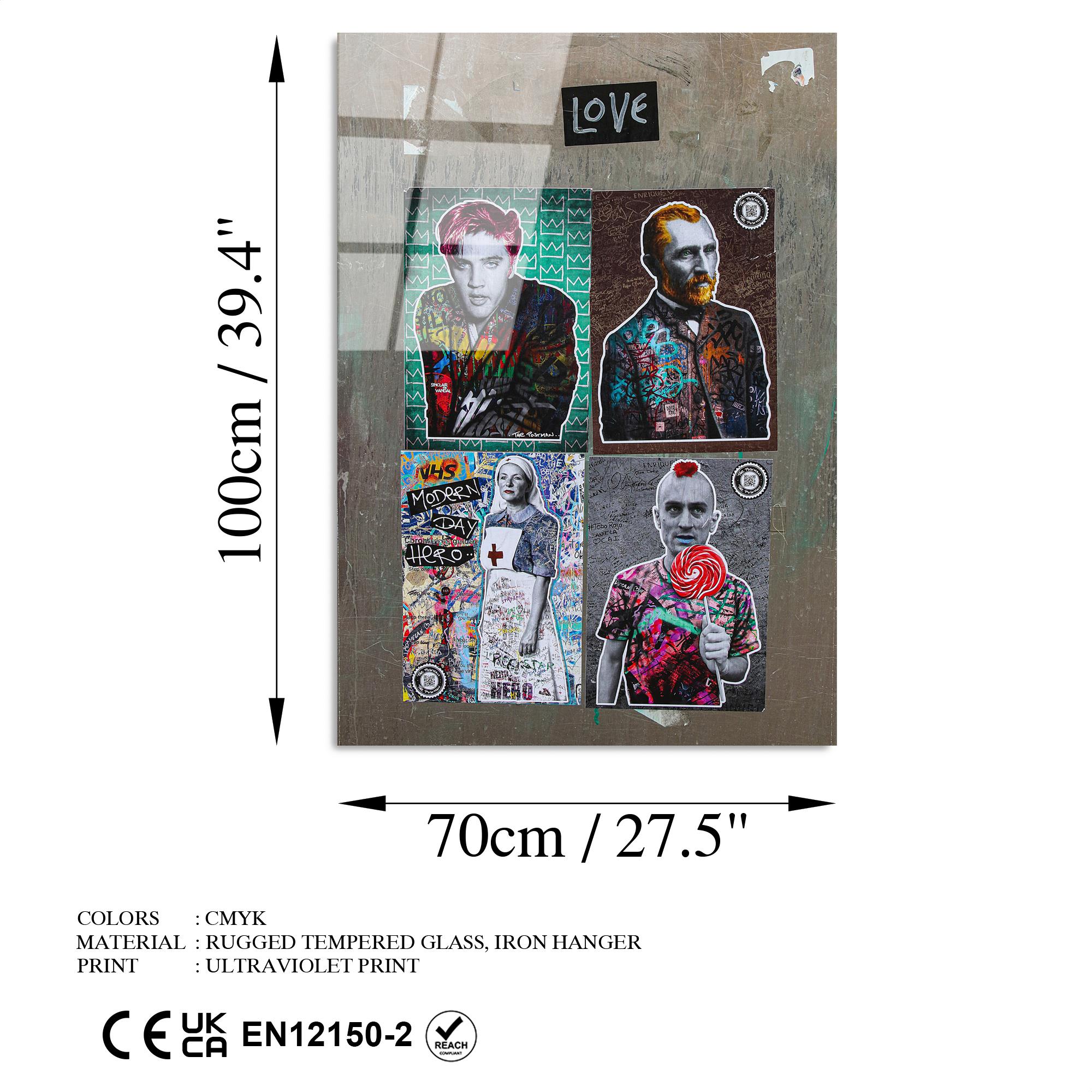 UV-075 Baskılı Cam Dikdörtgen Duvar Tablosu | ByLamp