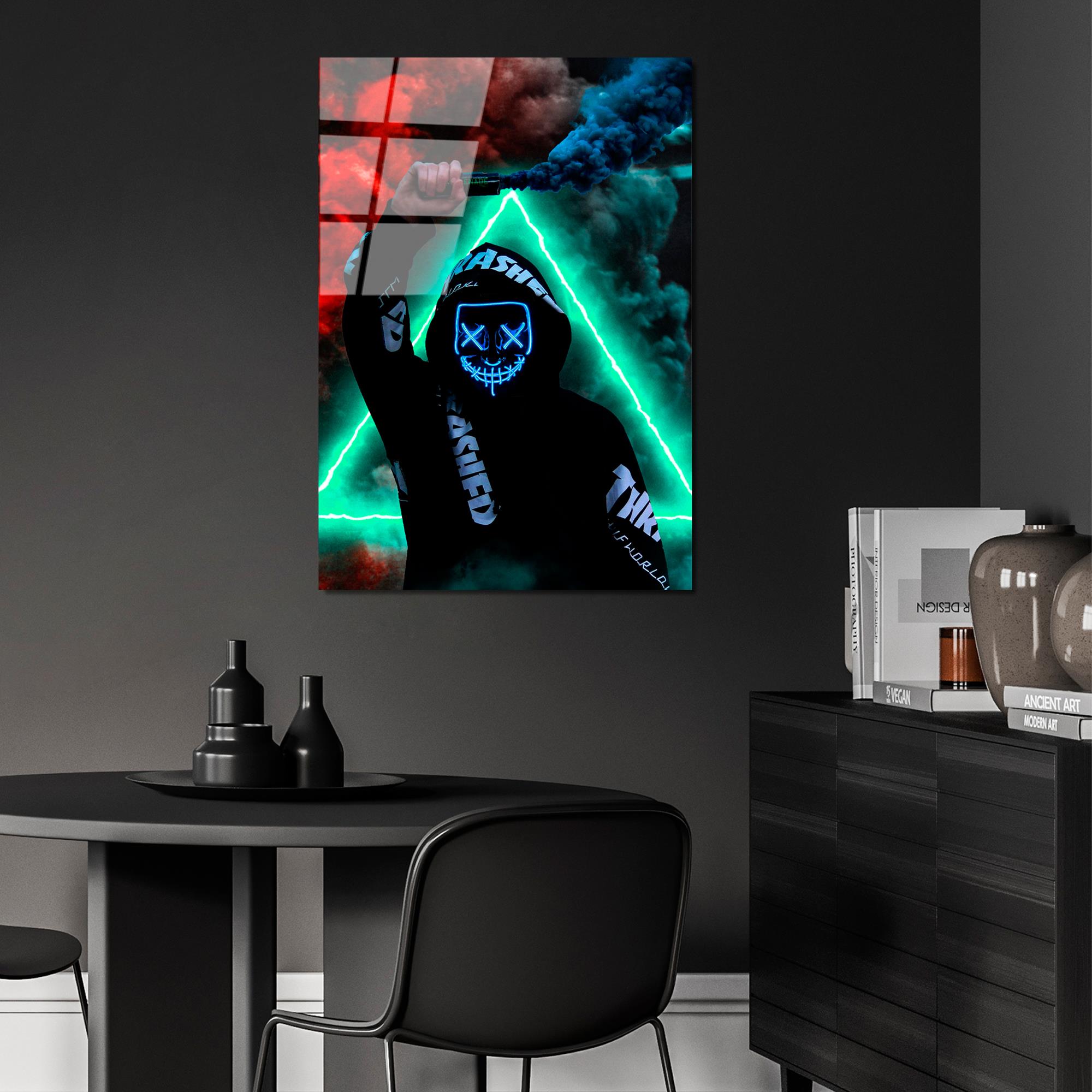 UV-076 Baskılı Cam Dikdörtgen Duvar Tablosu | ByLamp