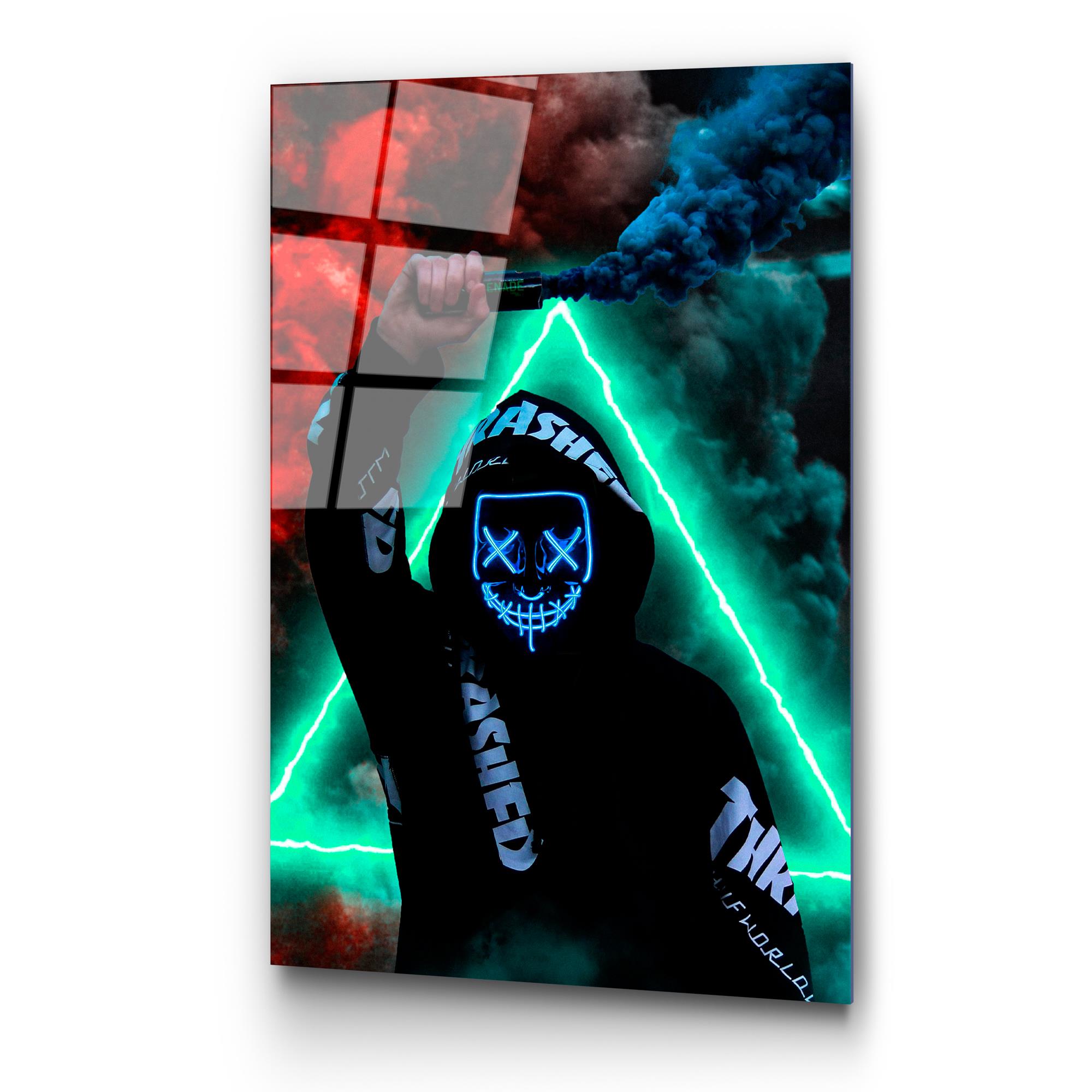 UV-076 Baskılı Cam Dikdörtgen Duvar Tablosu | ByLamp