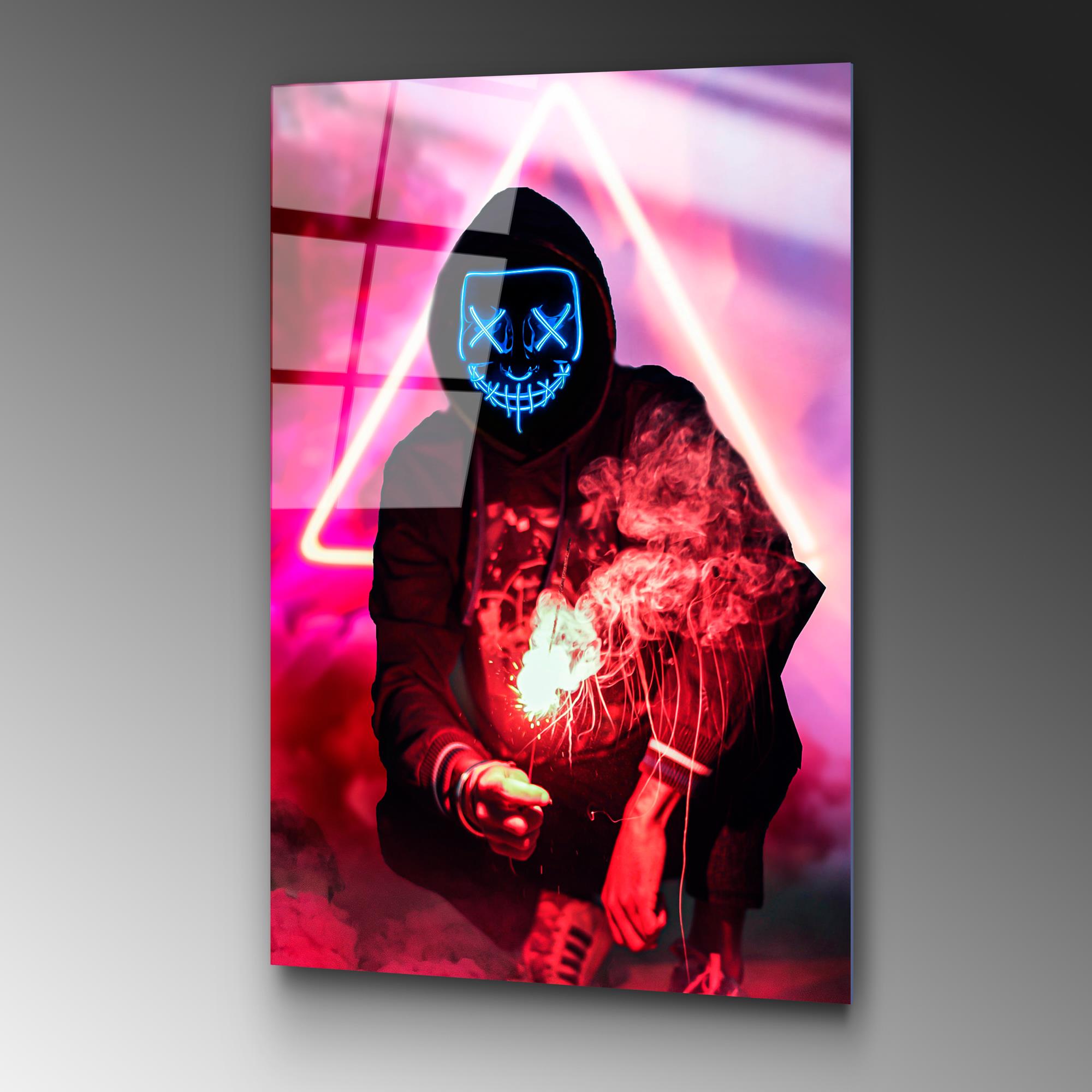 UV-078 Baskılı Cam Dikdörtgen Duvar Tablosu | ByLamp