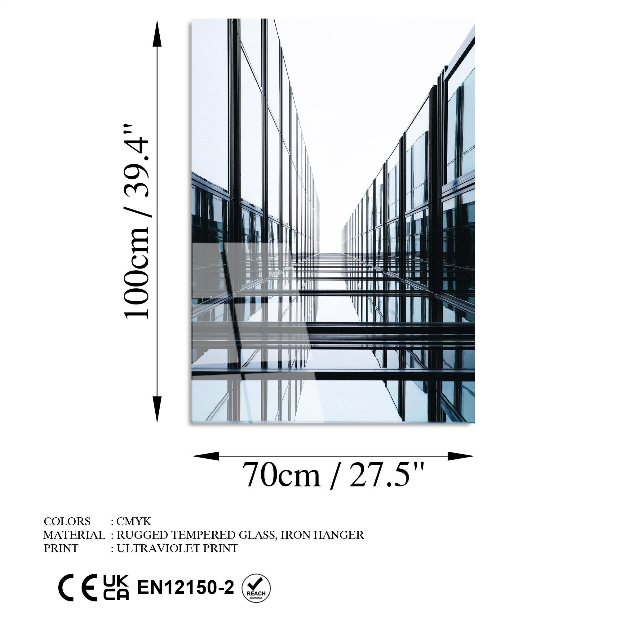 UV-081 Baskılı Cam Dikdörtgen Duvar Tablosu | ByLamp