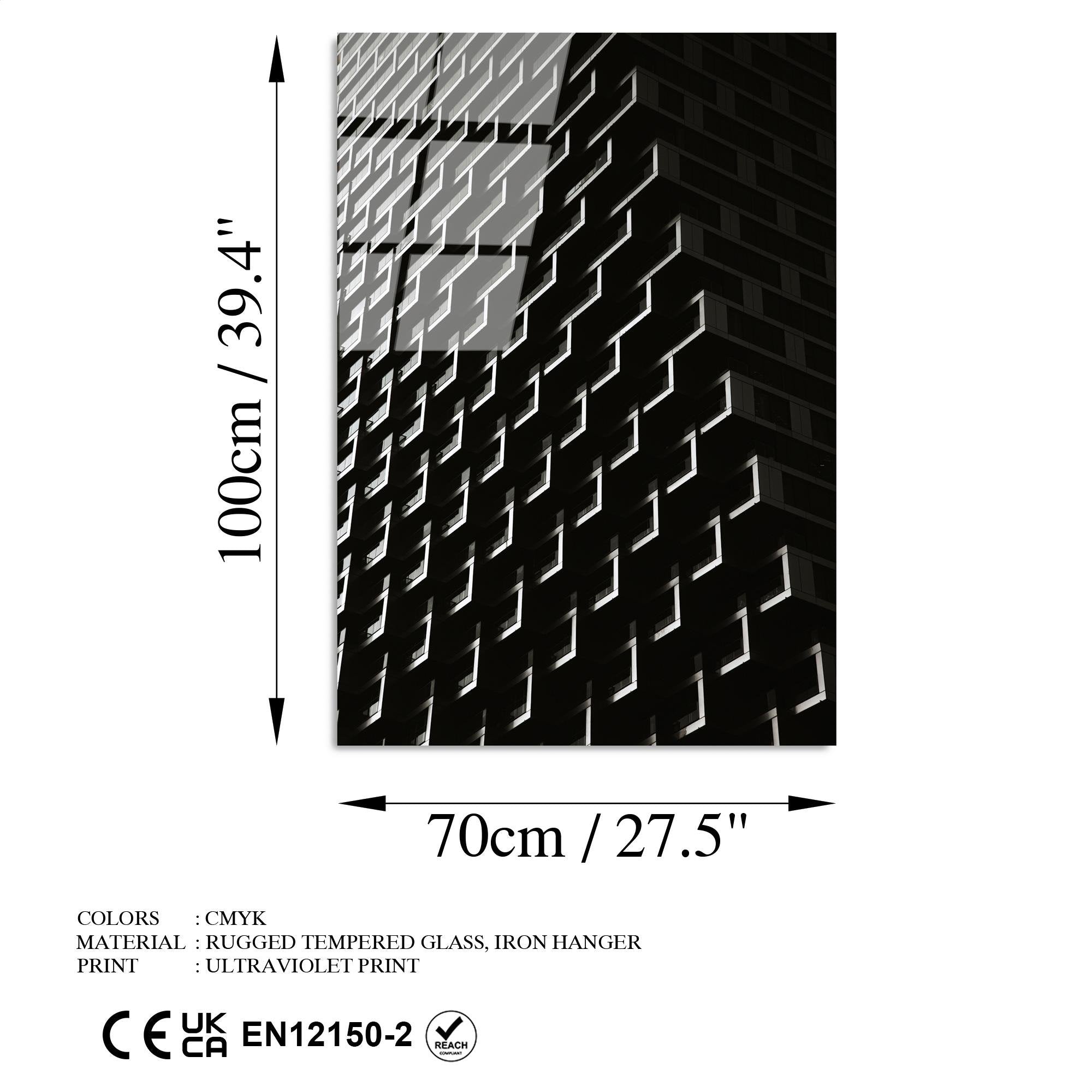 UV-082 Baskılı Cam Dikdörtgen Duvar Tablosu | ByLamp