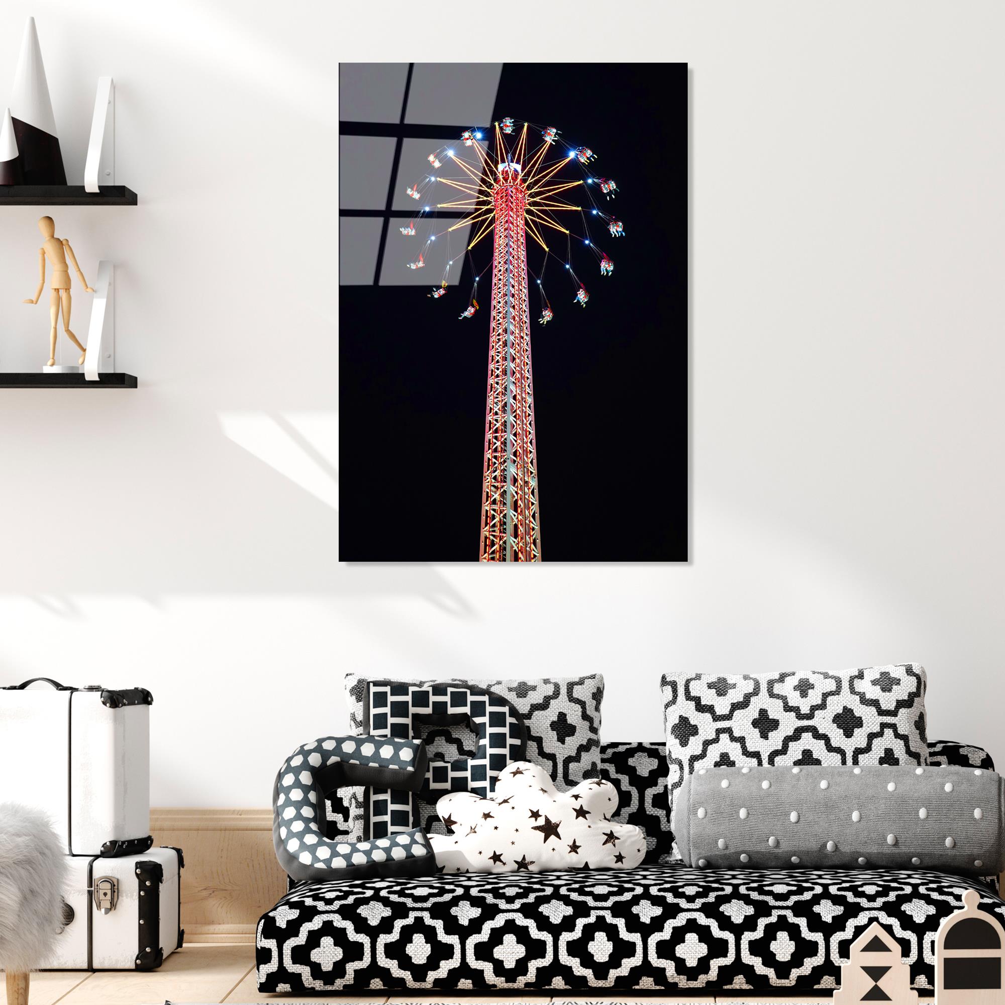 UV-084 Baskılı Cam Dikdörtgen Duvar Tablosu | ByLamp