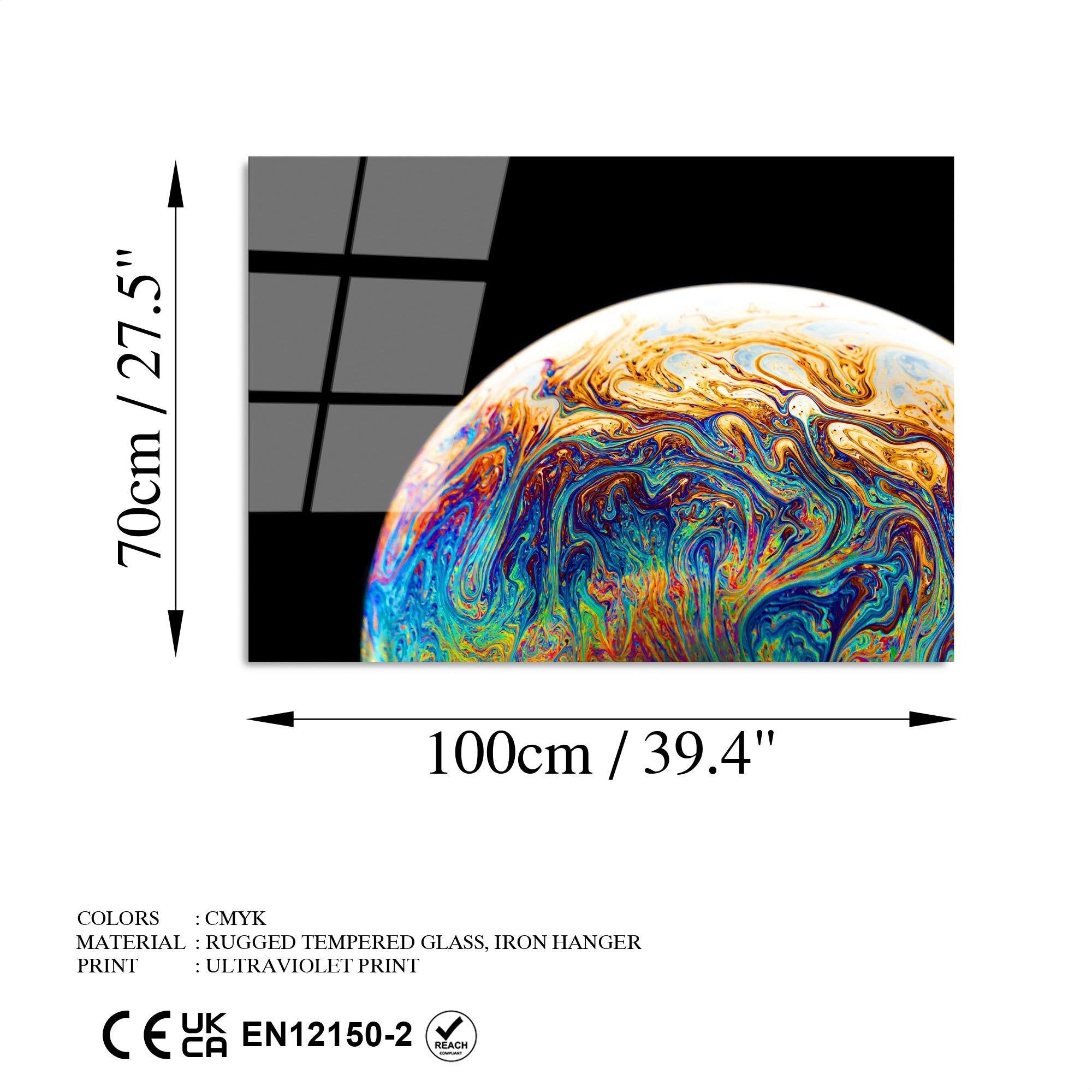UV-090 Baskılı Cam Dikdörtgen Duvar Tablosu | ByLamp
