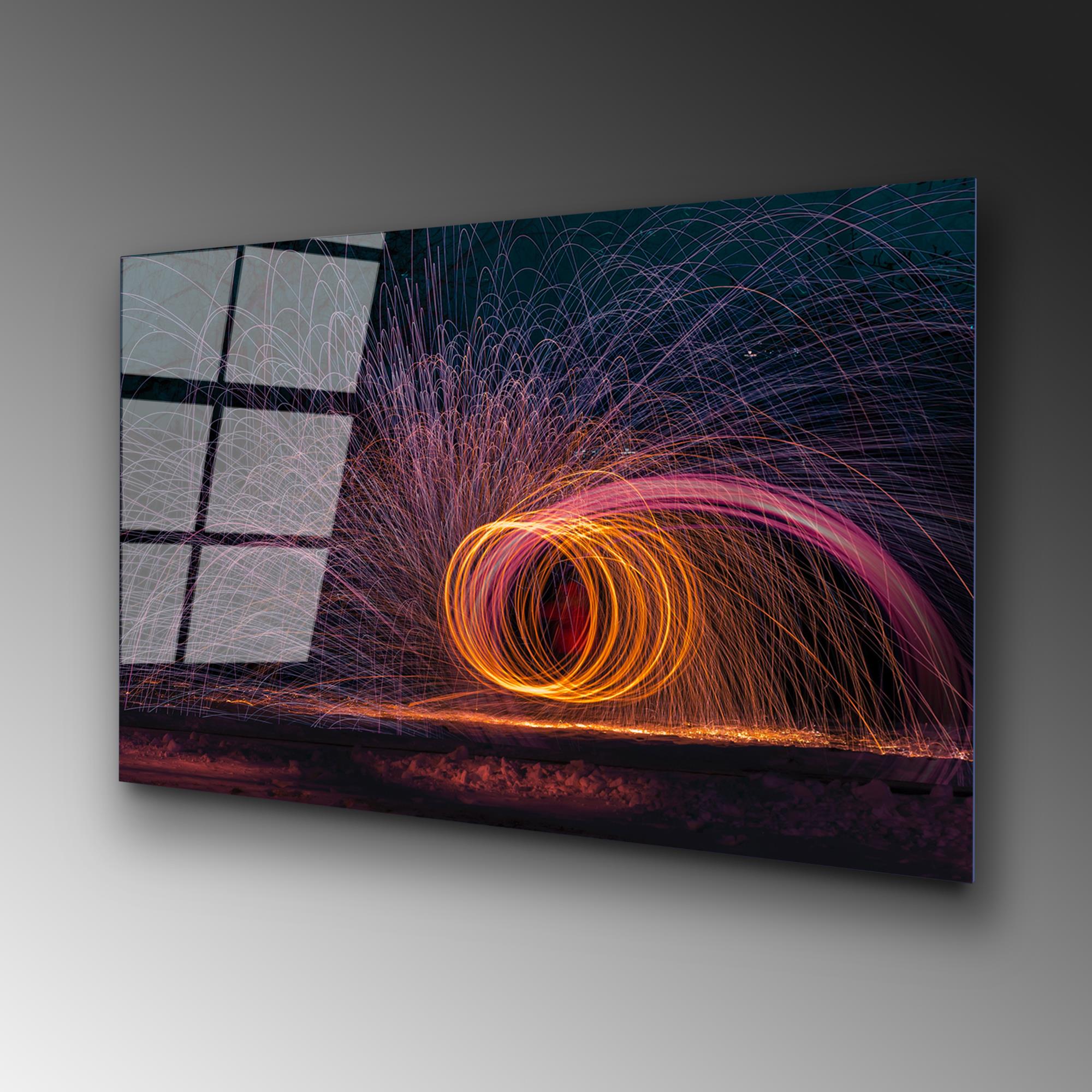 UV-091 Baskılı Cam Dikdörtgen Duvar Tablosu | ByLamp