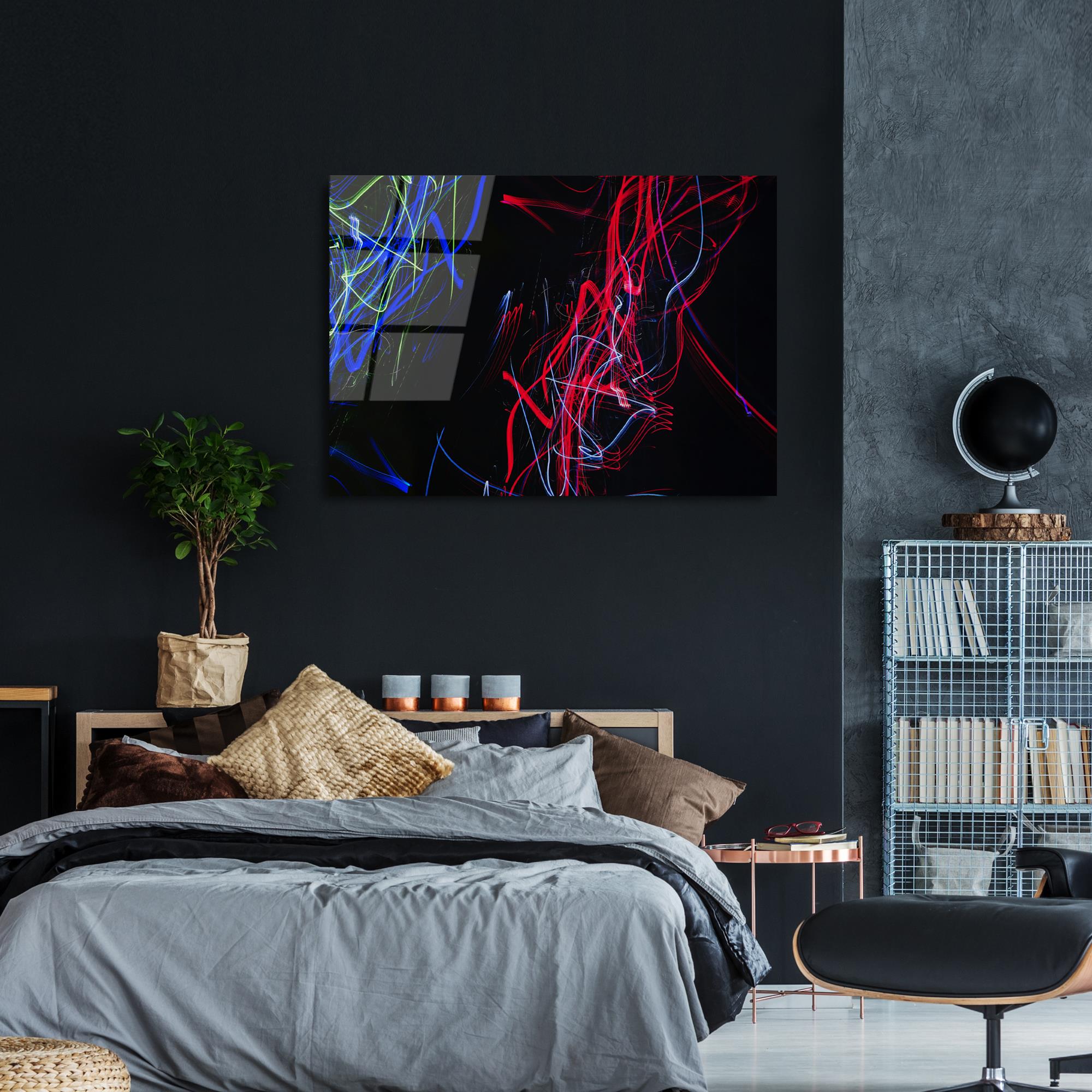 UV-092 Baskılı Cam Dikdörtgen Duvar Tablosu | ByLamp