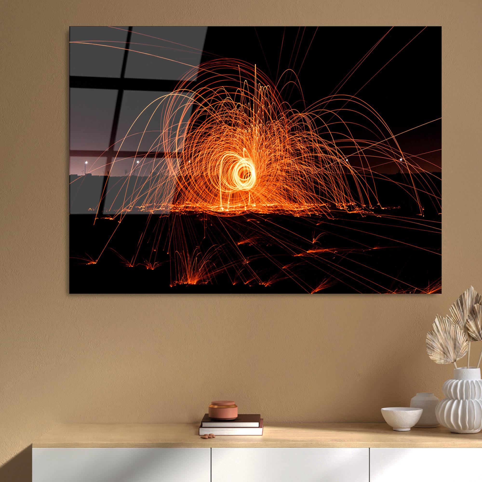 UV-093 Baskılı Cam Dikdörtgen Duvar Tablosu | ByLamp