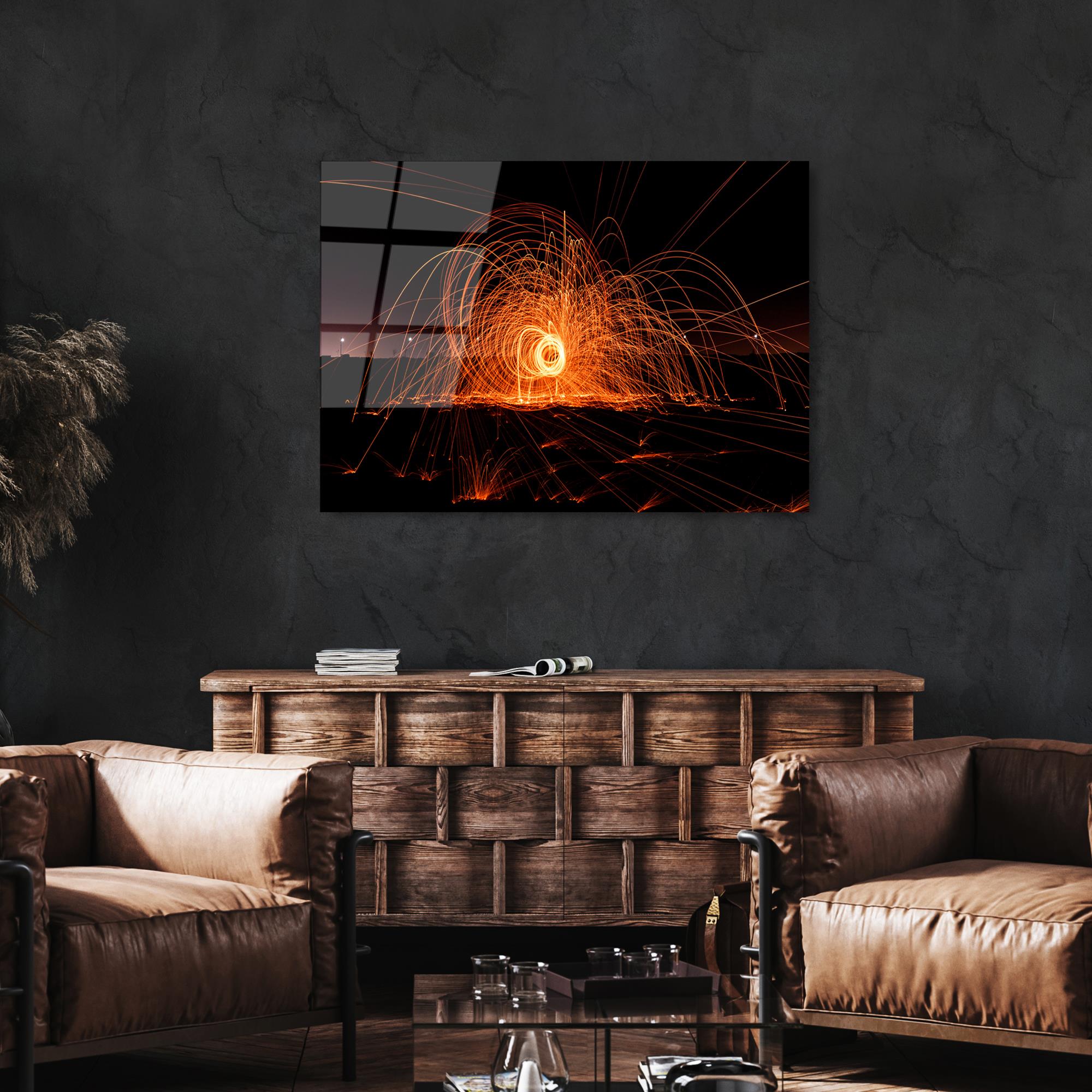 UV-093 Baskılı Cam Dikdörtgen Duvar Tablosu | ByLamp