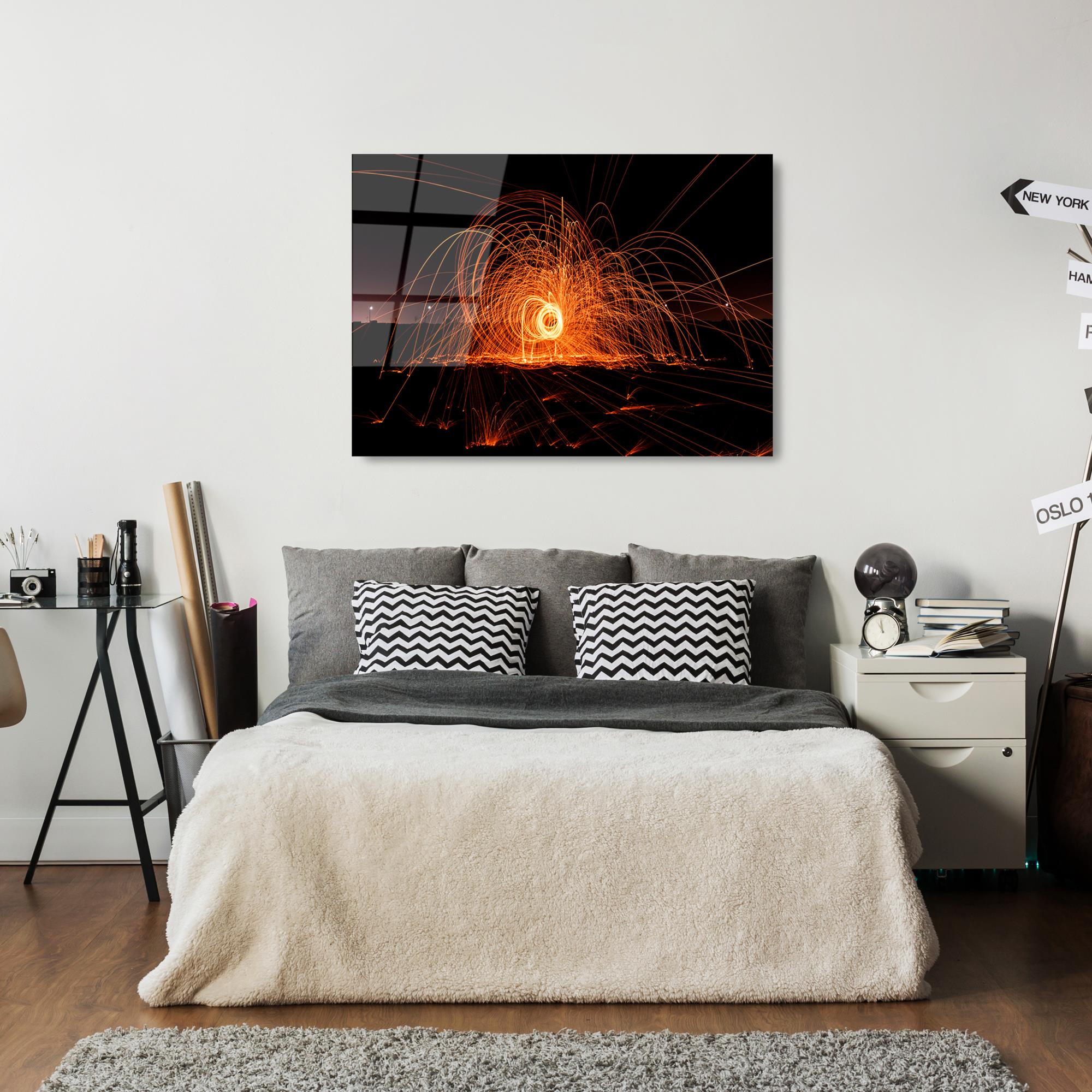 UV-093 Baskılı Cam Dikdörtgen Duvar Tablosu | ByLamp