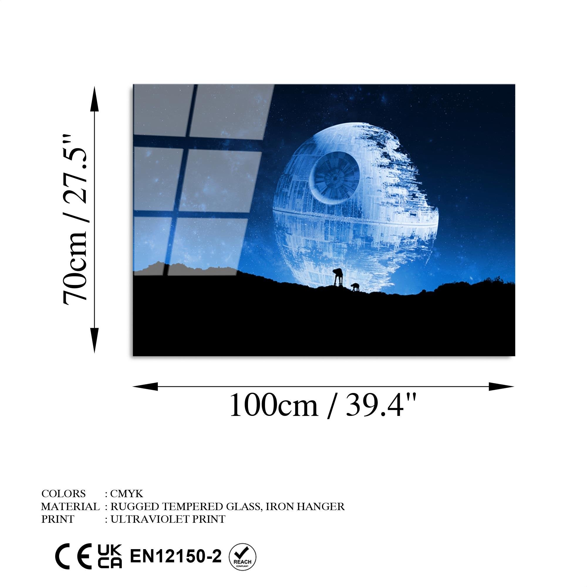 UV-098 Baskılı Cam Dikdörtgen Duvar Tablosu | ByLamp