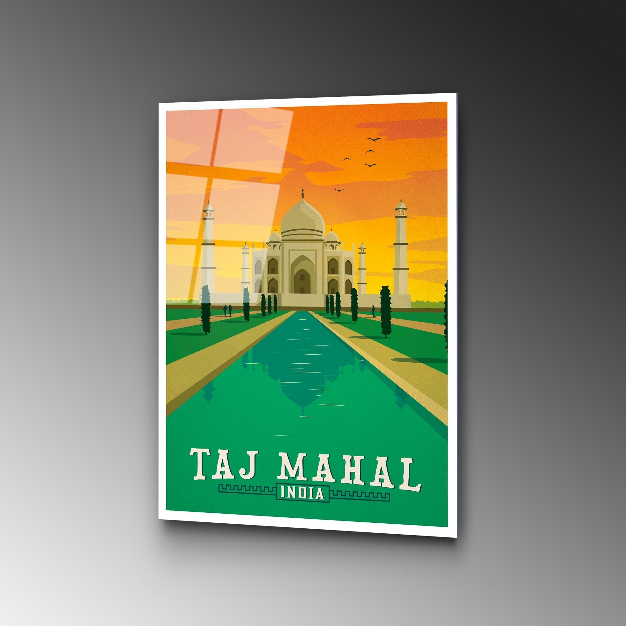 UV-1001  Baskılı Cam Dikdörtgen Duvar Tablosu | ByLamp