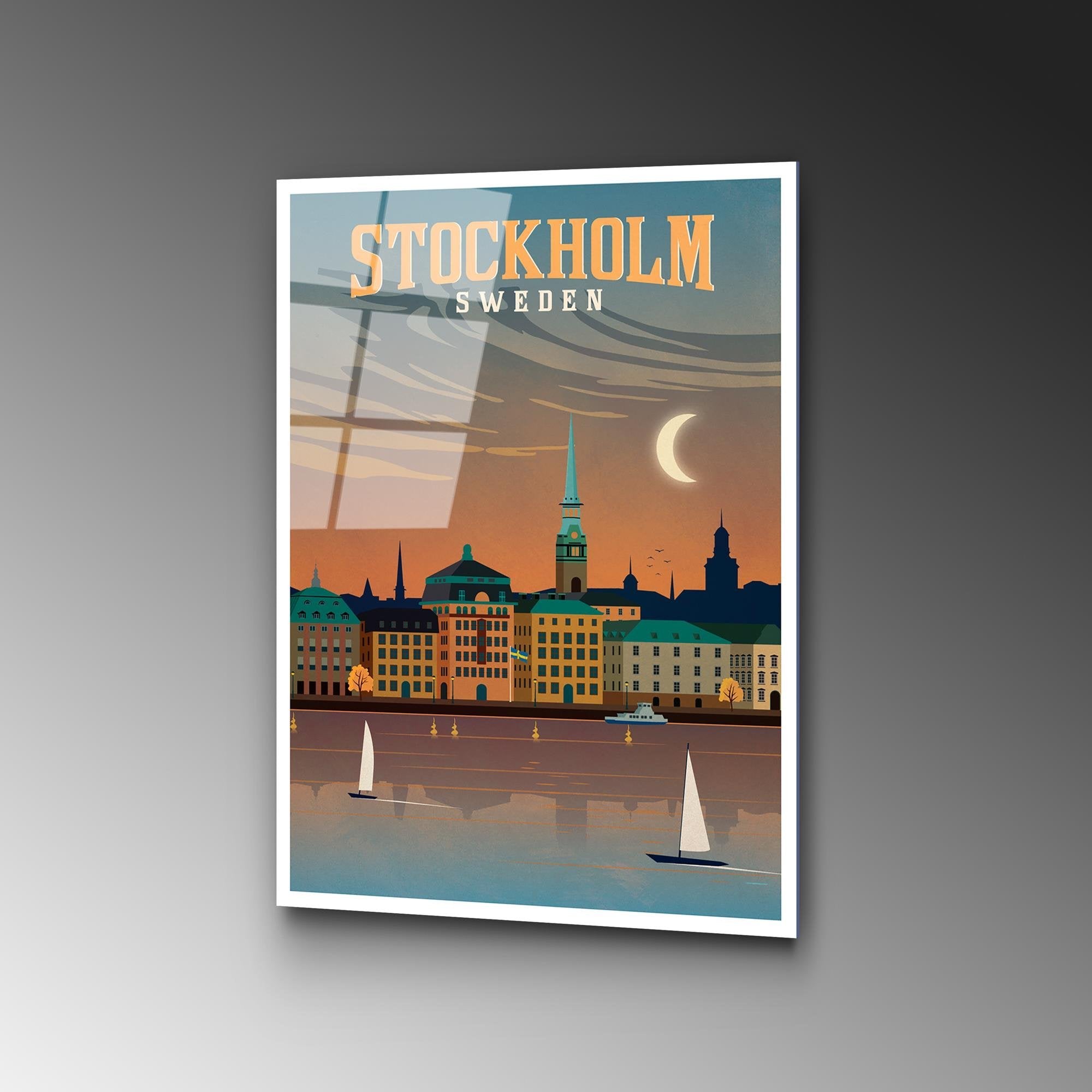 UV-1003 Baskılı Cam Dikdörtgen Duvar Tablosu | ByLamp