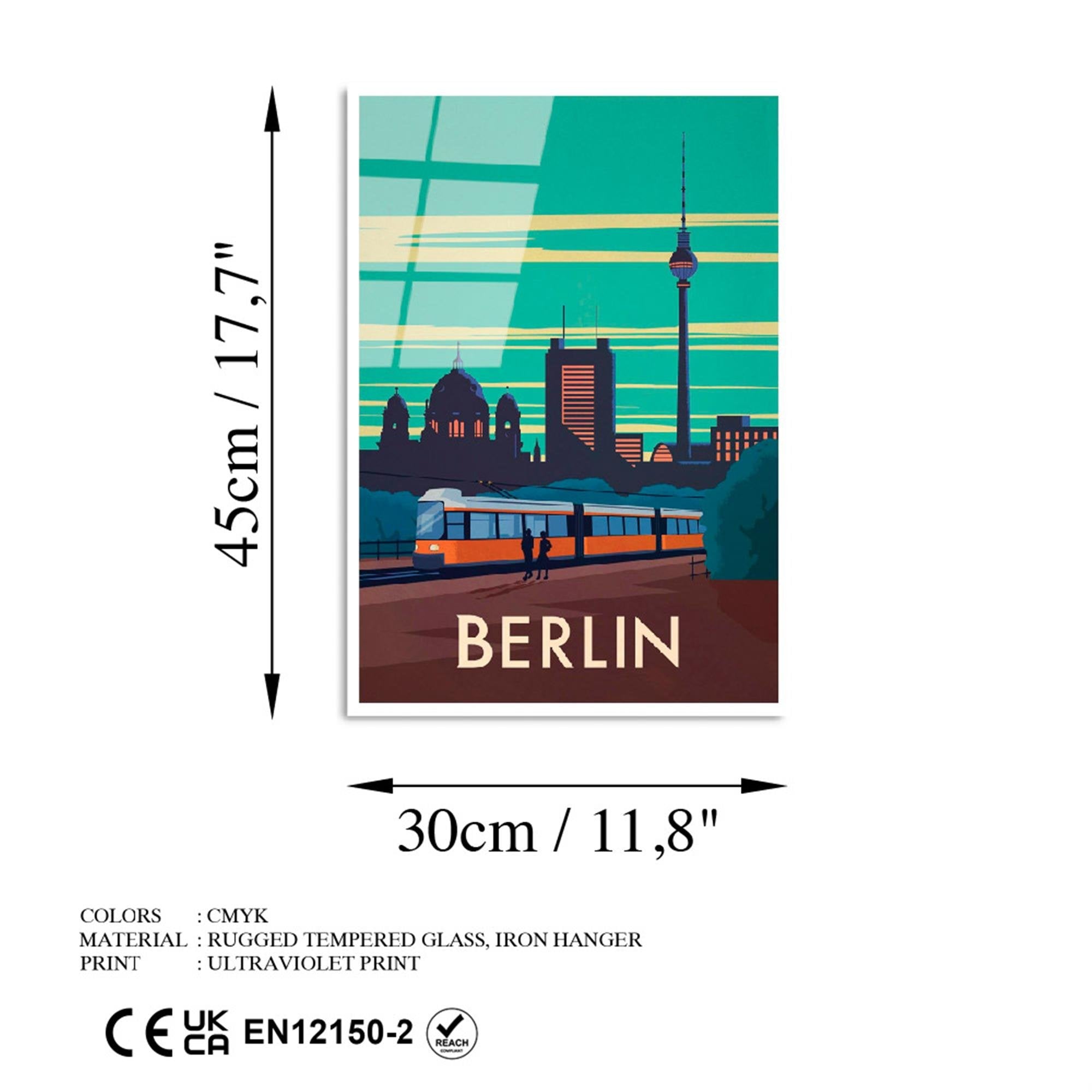 UV-1004 Baskılı Cam Dikdörtgen Duvar Tablosu | ByLamp