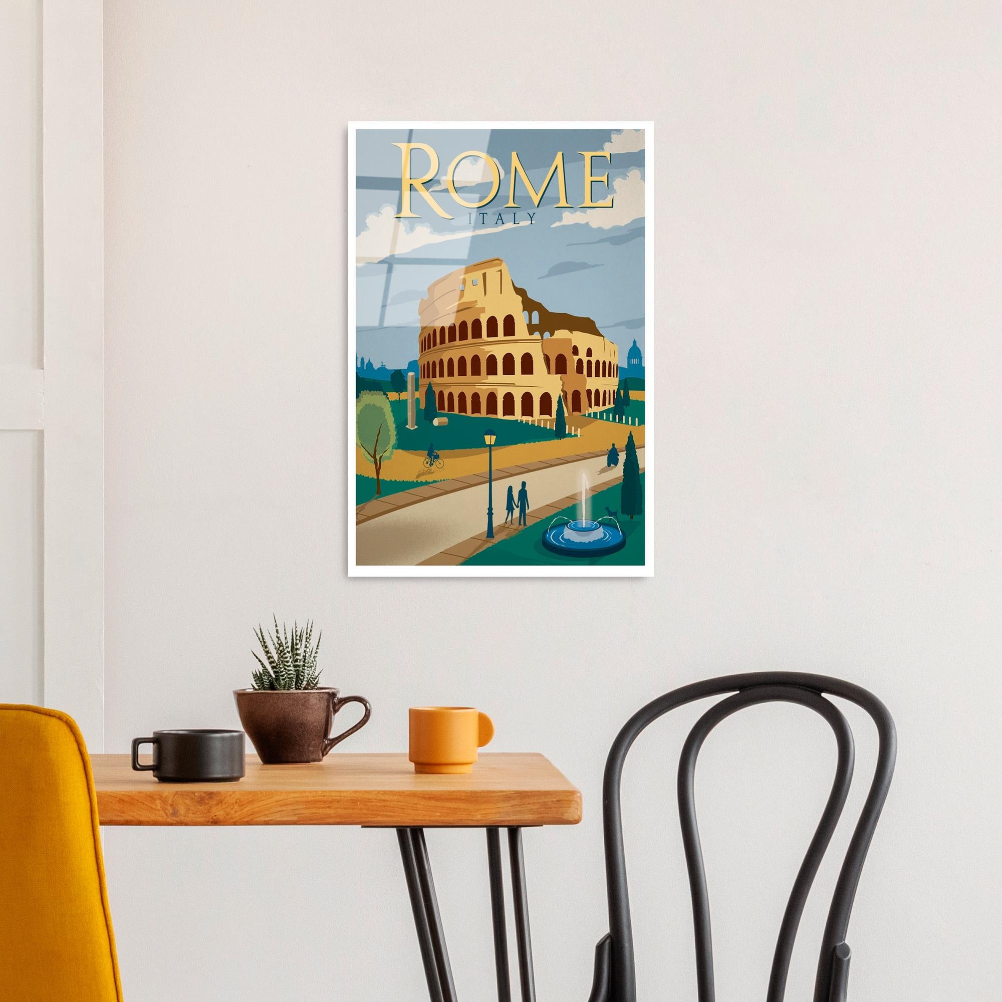 UV-1005 Baskılı Cam Dikdörtgen Duvar Tablosu | ByLamp