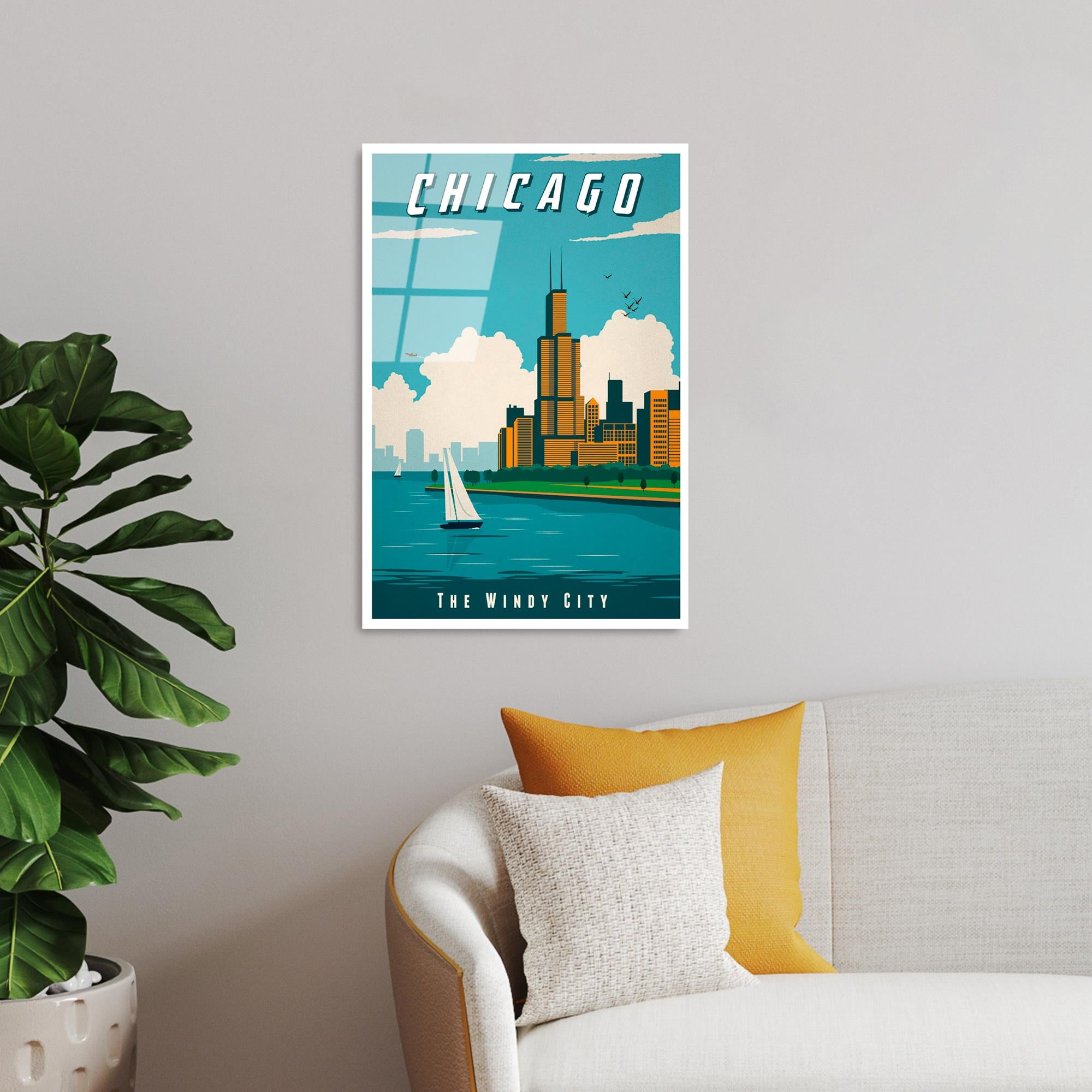 UV-1006 Baskılı Cam Dikdörtgen Duvar Tablosu | ByLamp