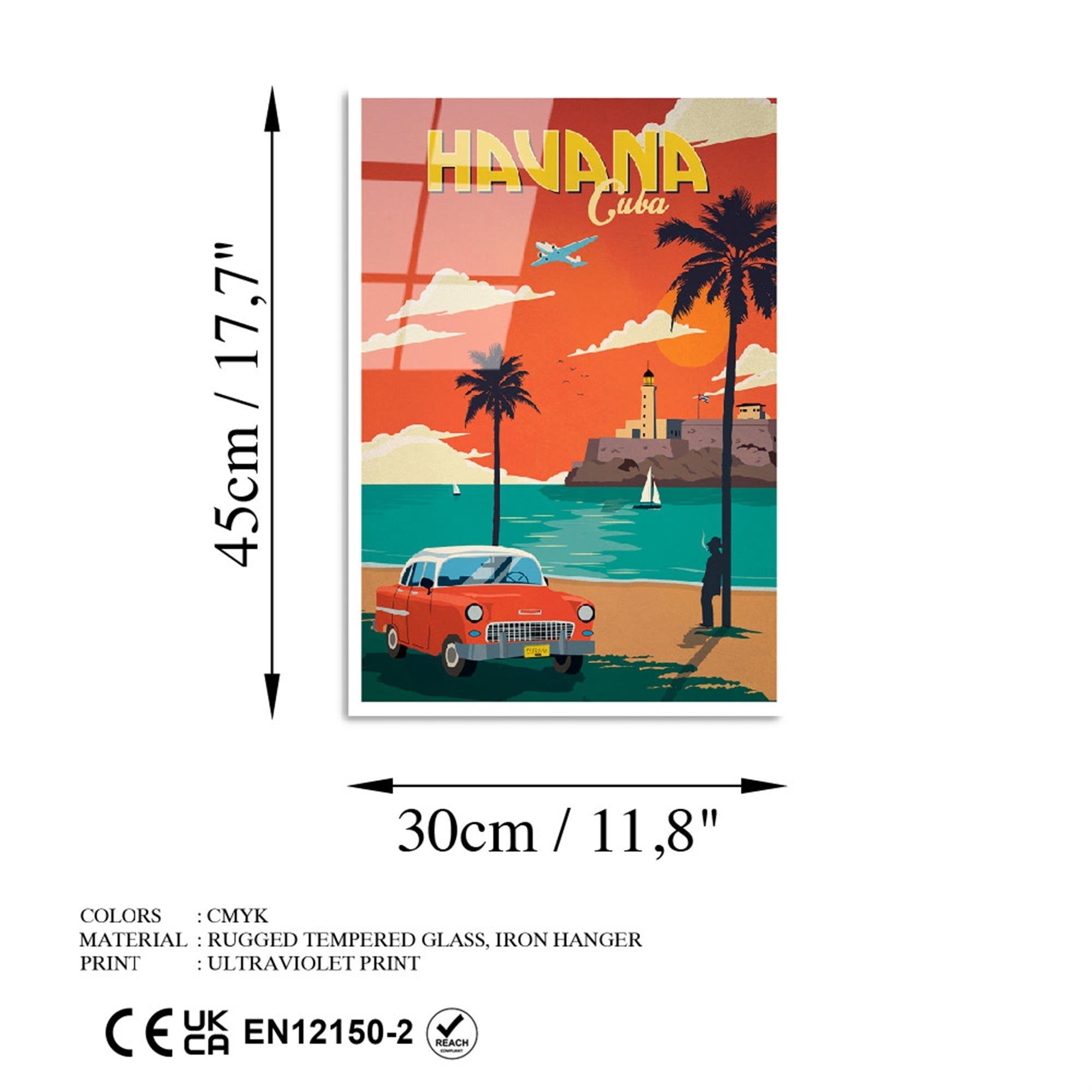 UV-1007 Baskılı Cam Dikdörtgen Duvar Tablosu | ByLamp