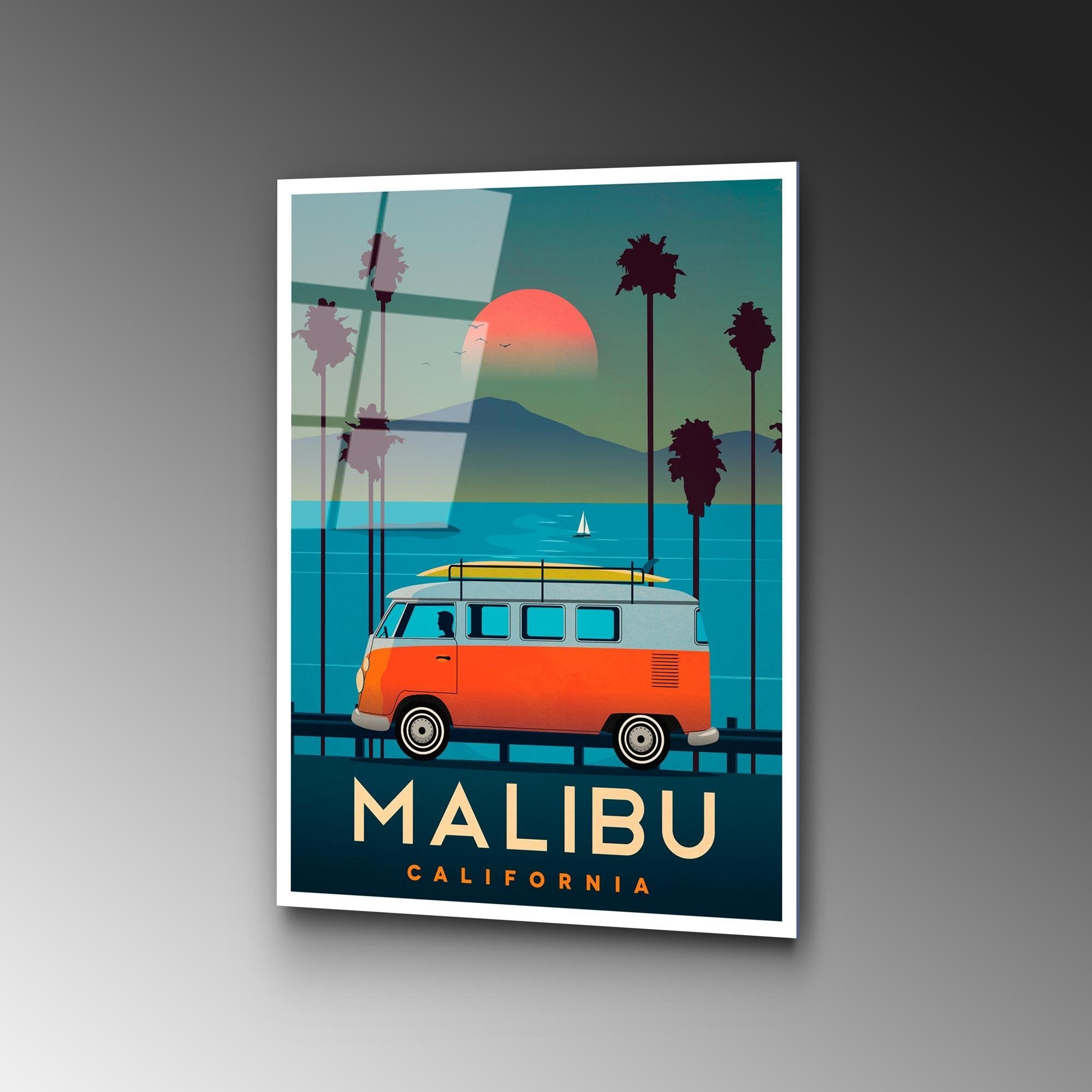 UV-1008 Baskılı Cam Dikdörtgen Duvar Tablosu | ByLamp