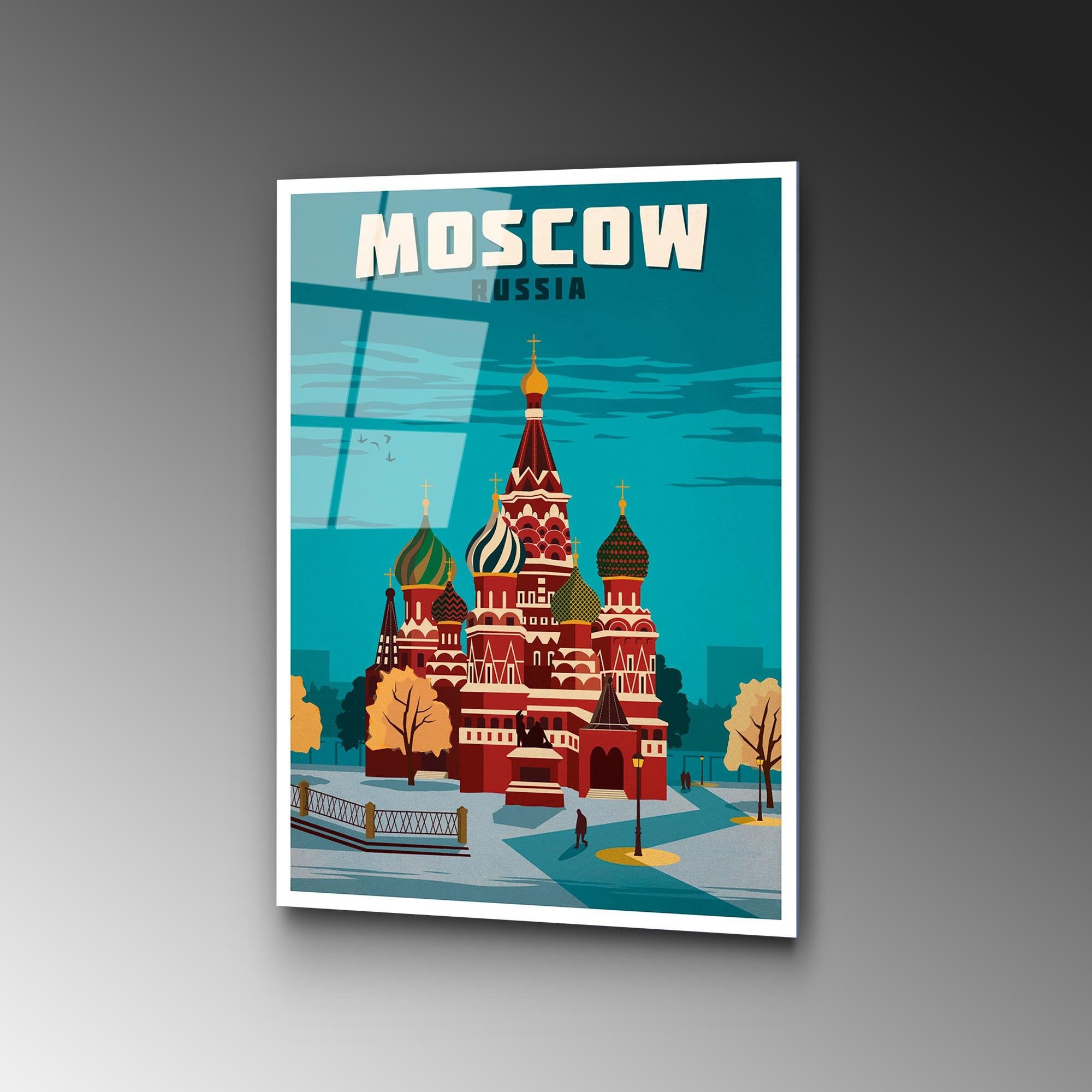 UV-1009 Baskılı Cam Dikdörtgen Duvar Tablosu | ByLamp