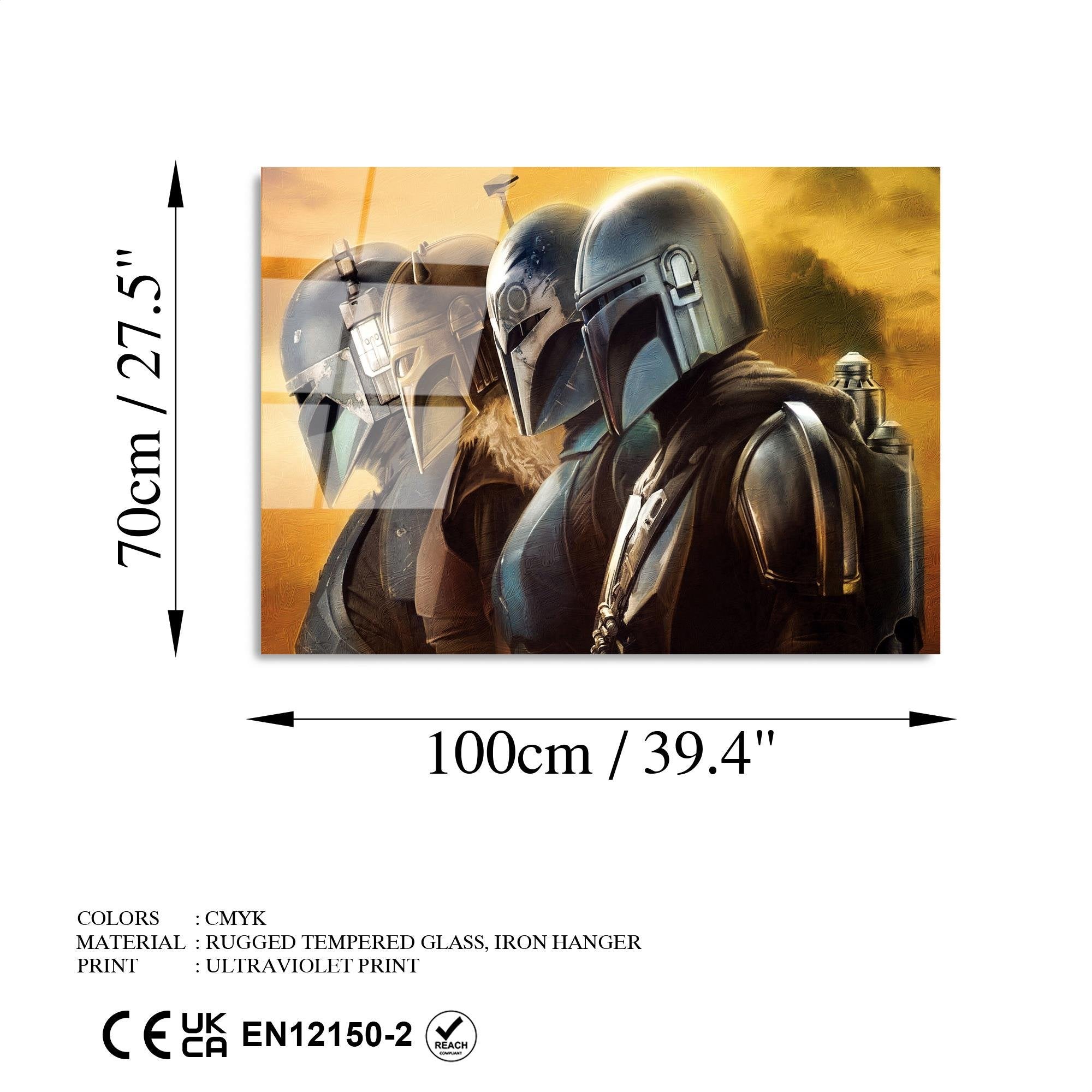 UV-100 Baskılı Cam Dikdörtgen Duvar Tablosu | ByLamp