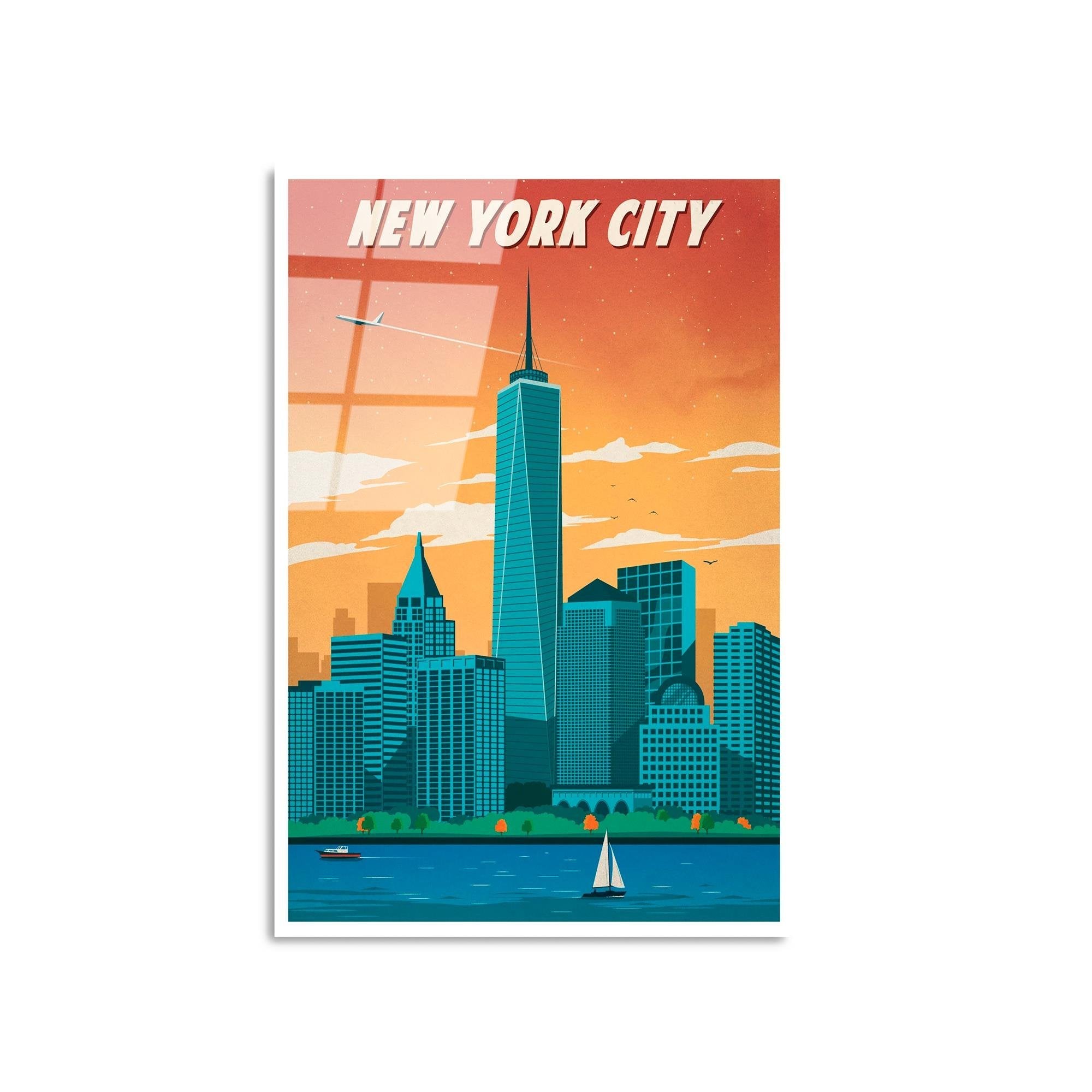 UV-1010 Baskılı Cam Dikdörtgen Duvar Tablosu | ByLamp