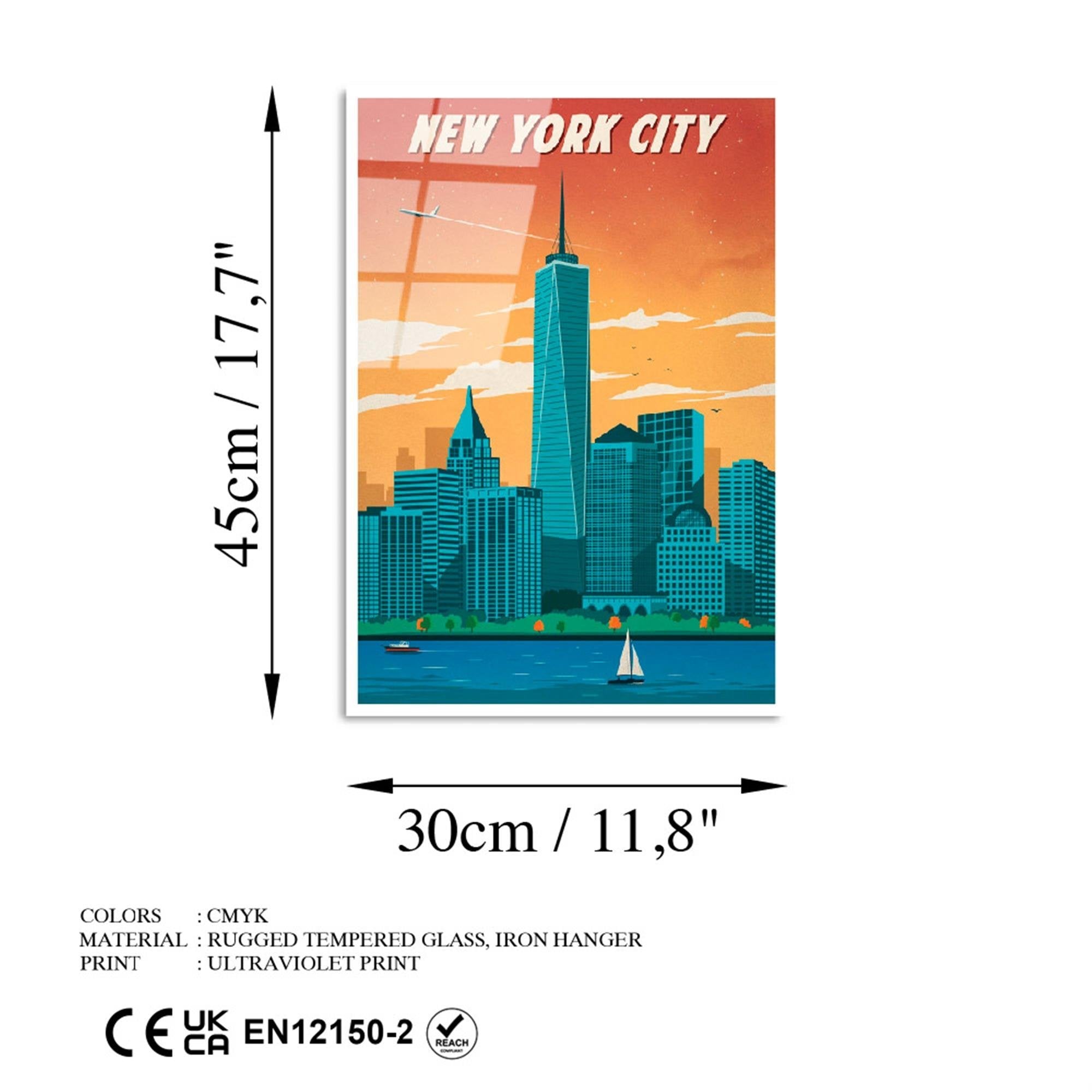 UV-1010 Baskılı Cam Dikdörtgen Duvar Tablosu | ByLamp