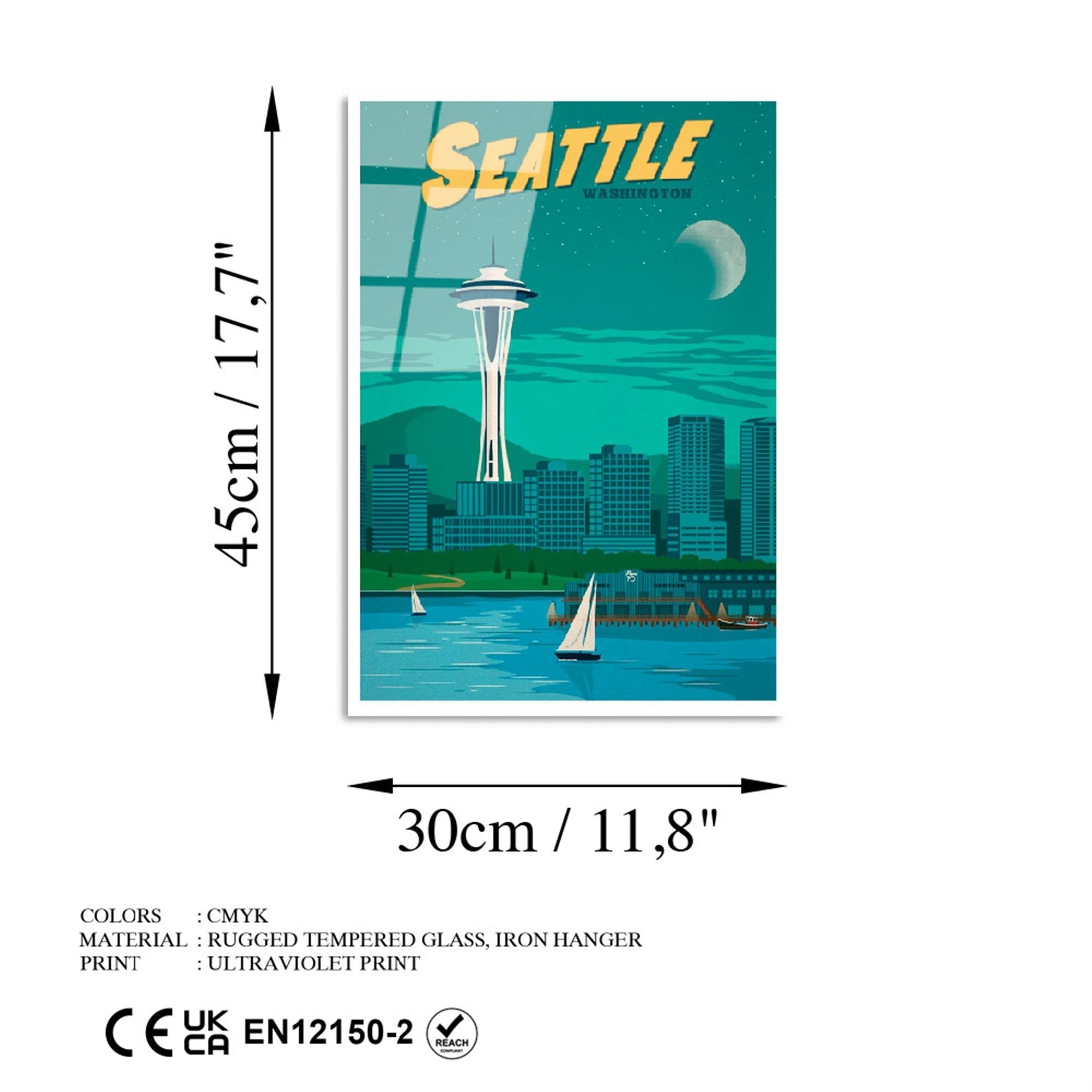 UV-1011 Baskılı Cam Dikdörtgen Duvar Tablosu | ByLamp