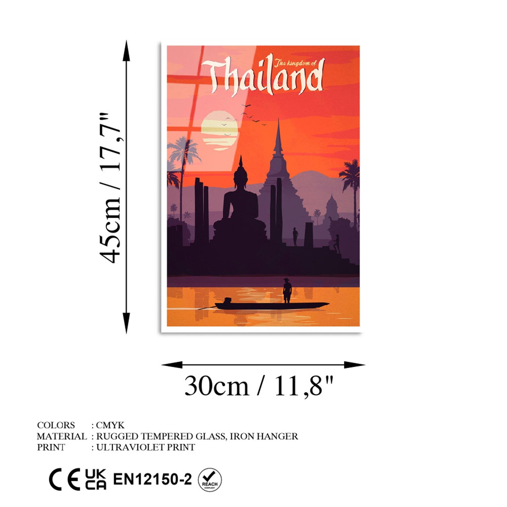 UV-1012 Baskılı Cam Dikdörtgen Duvar Tablosu | ByLamp