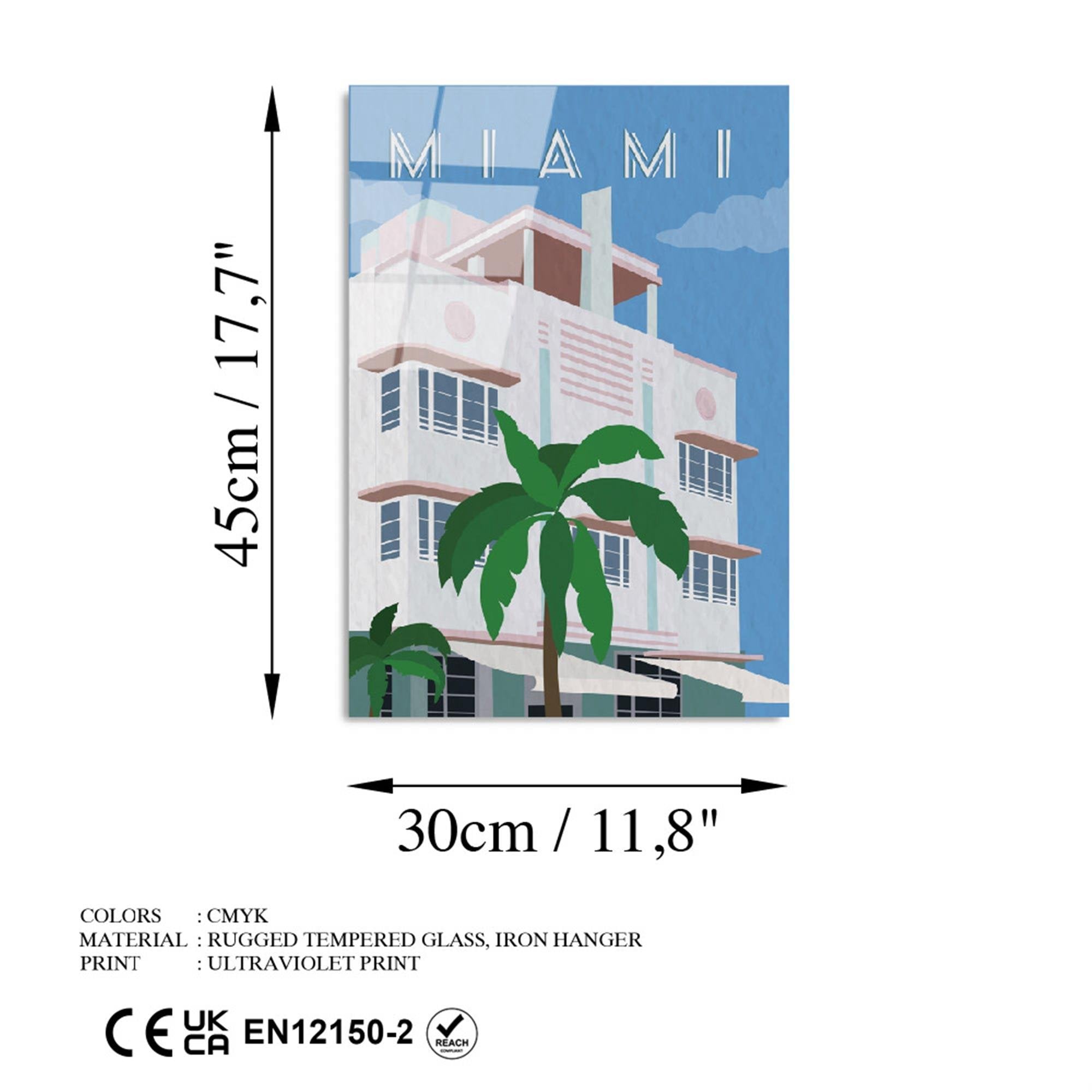 UV-1014 Baskılı Cam Dikdörtgen Duvar Tablosu | ByLamp