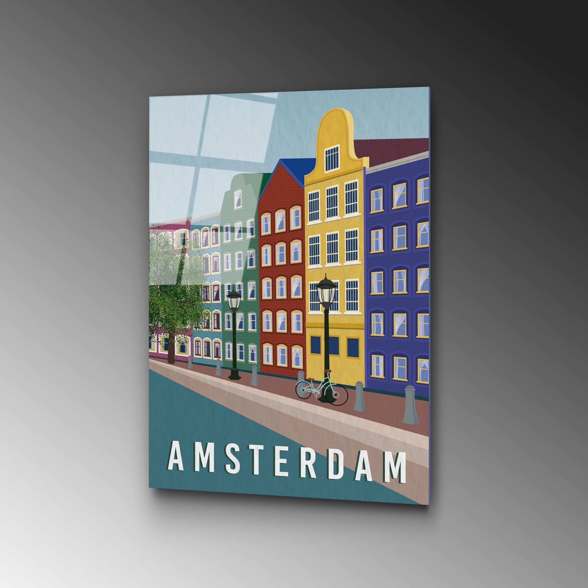 UV-1015 Baskılı Cam Dikdörtgen Duvar Tablosu | ByLamp