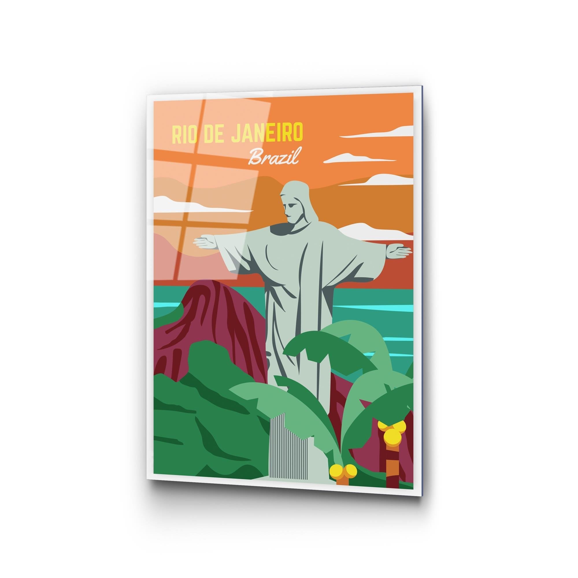 UV-1016 Baskılı Cam Dikdörtgen Duvar Tablosu | ByLamp