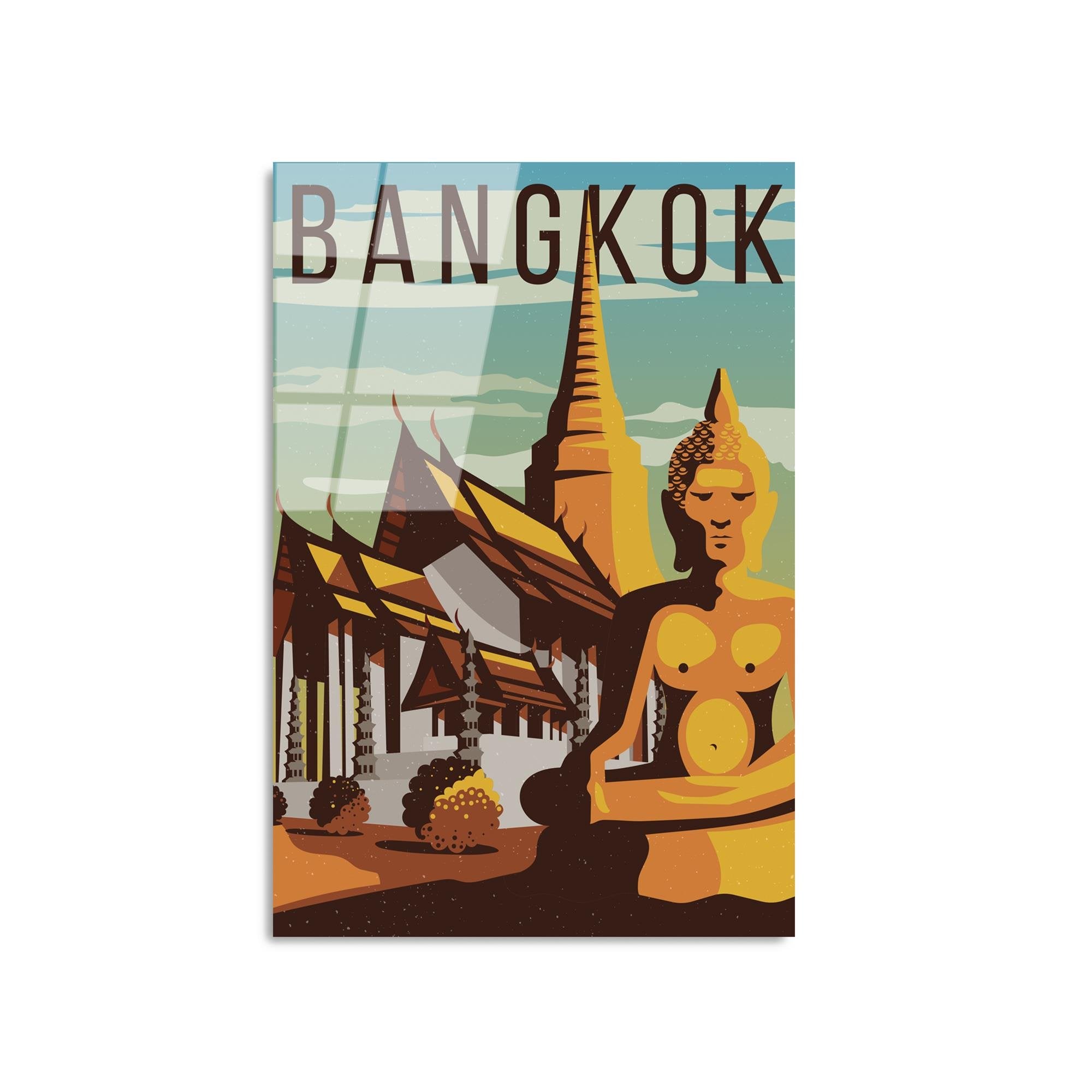 UV-1018 Baskılı Cam Dikdörtgen Duvar Tablosu | ByLamp