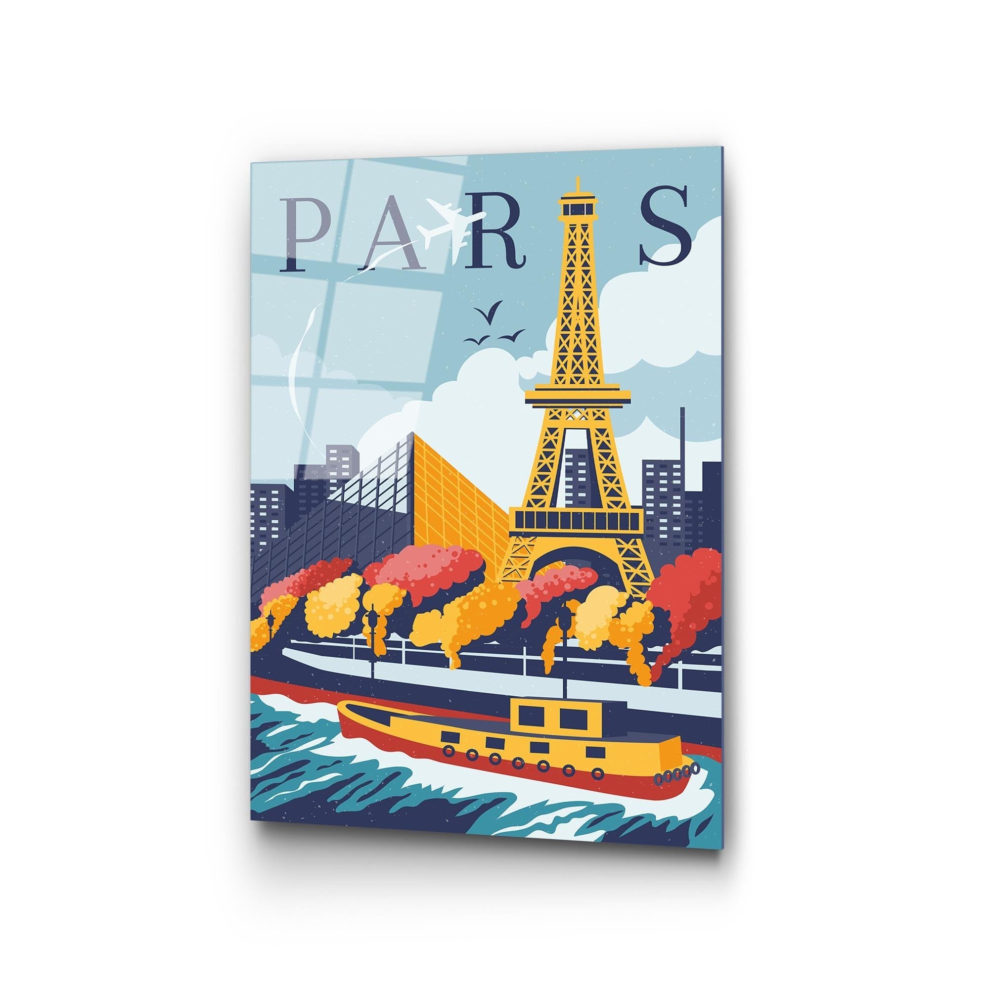 UV-1019 Baskılı Cam Dikdörtgen Duvar Tablosu | ByLamp