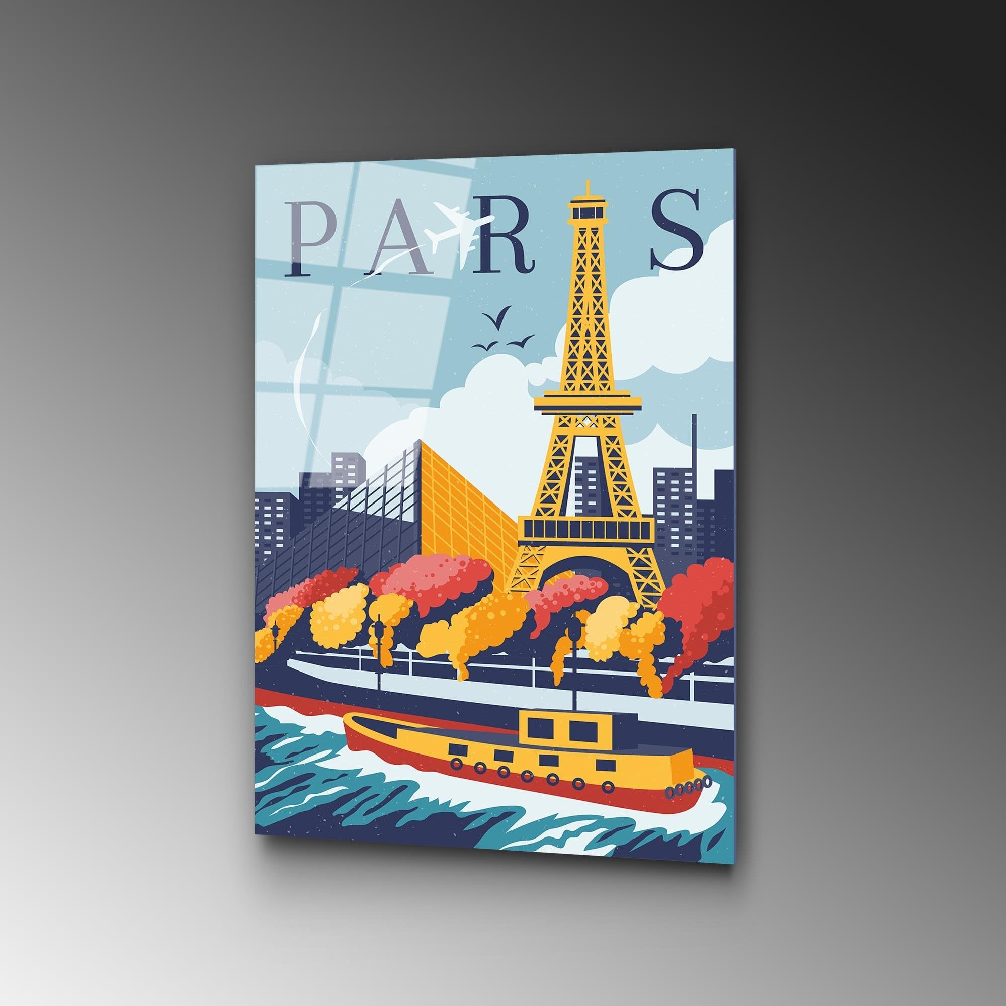 UV-1019 Baskılı Cam Dikdörtgen Duvar Tablosu | ByLamp