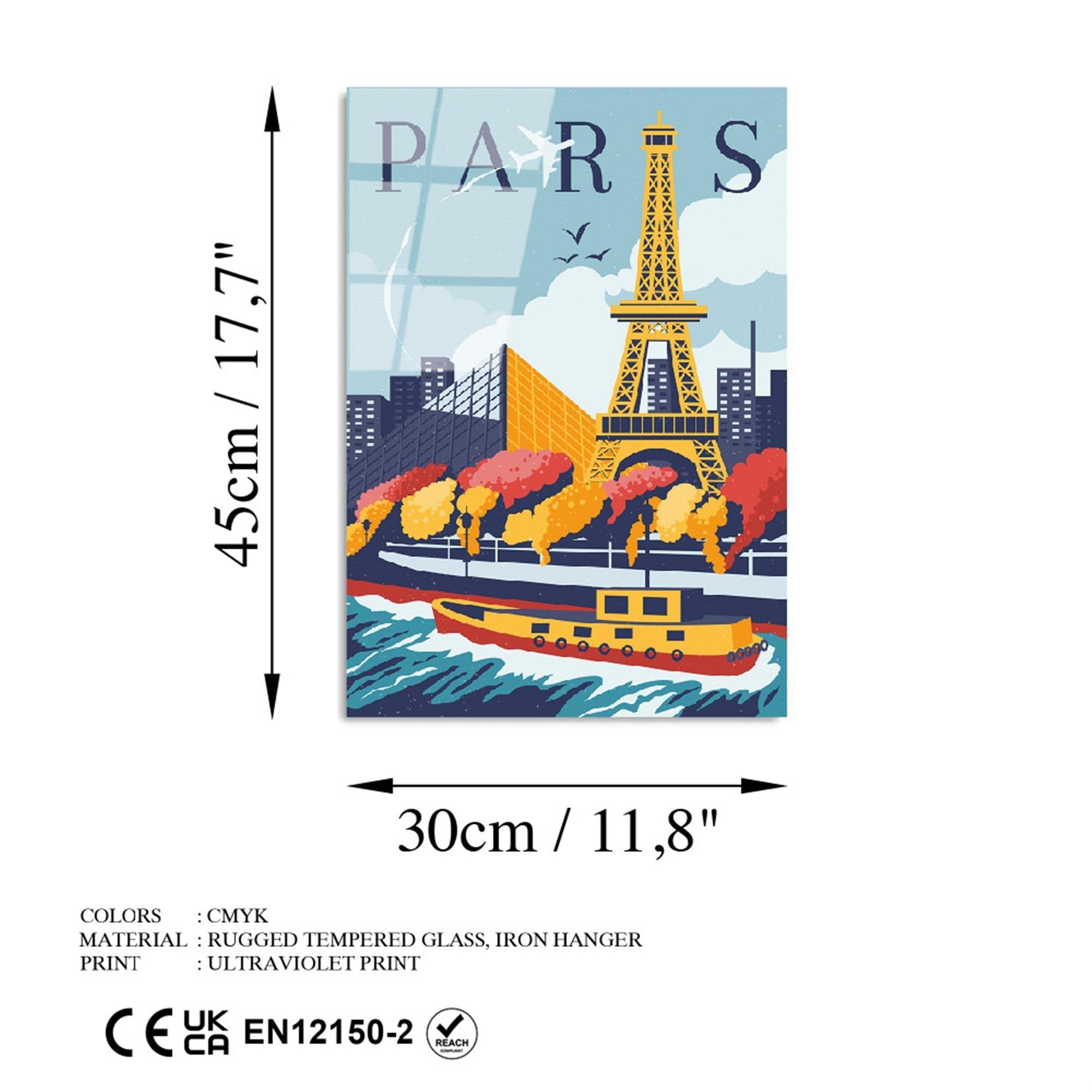 UV-1019 Baskılı Cam Dikdörtgen Duvar Tablosu | ByLamp