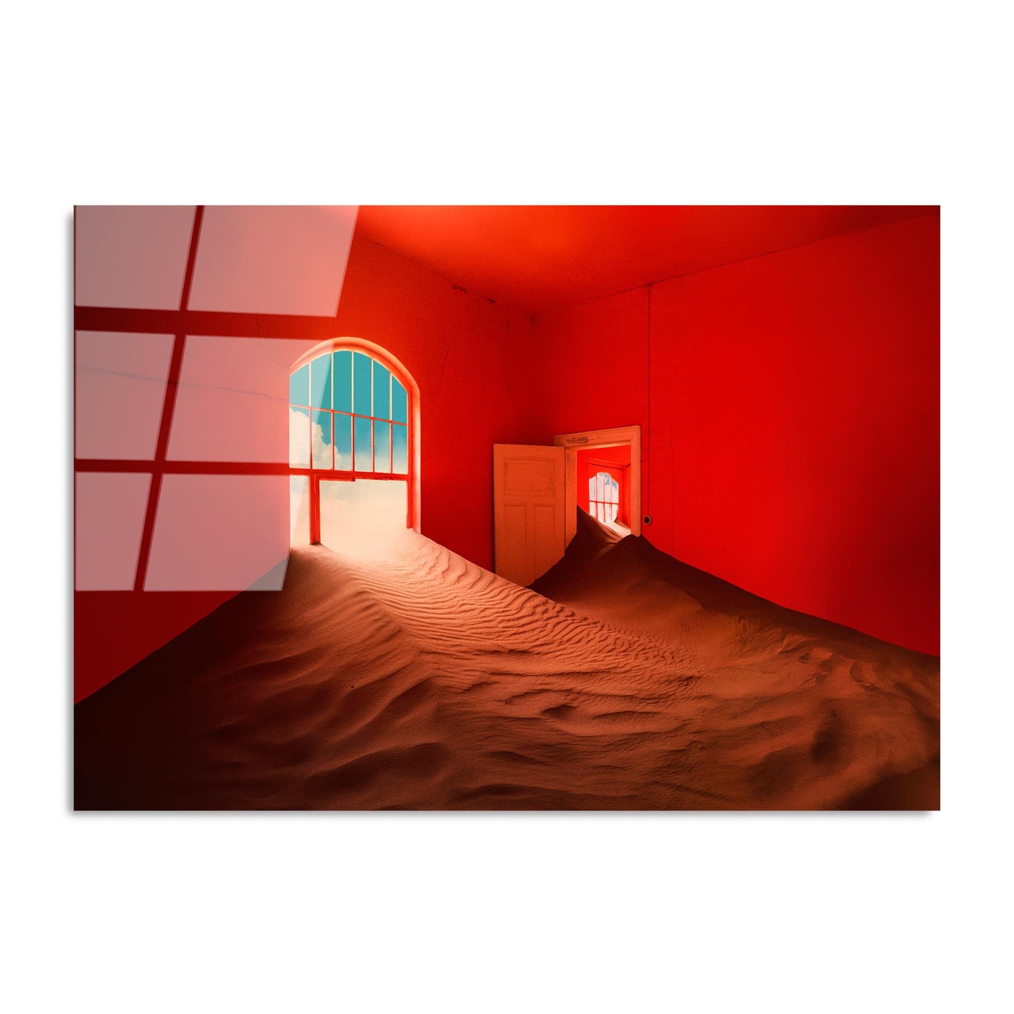 UV-101 Baskılı Cam Dikdörtgen Duvar Tablosu | ByLamp