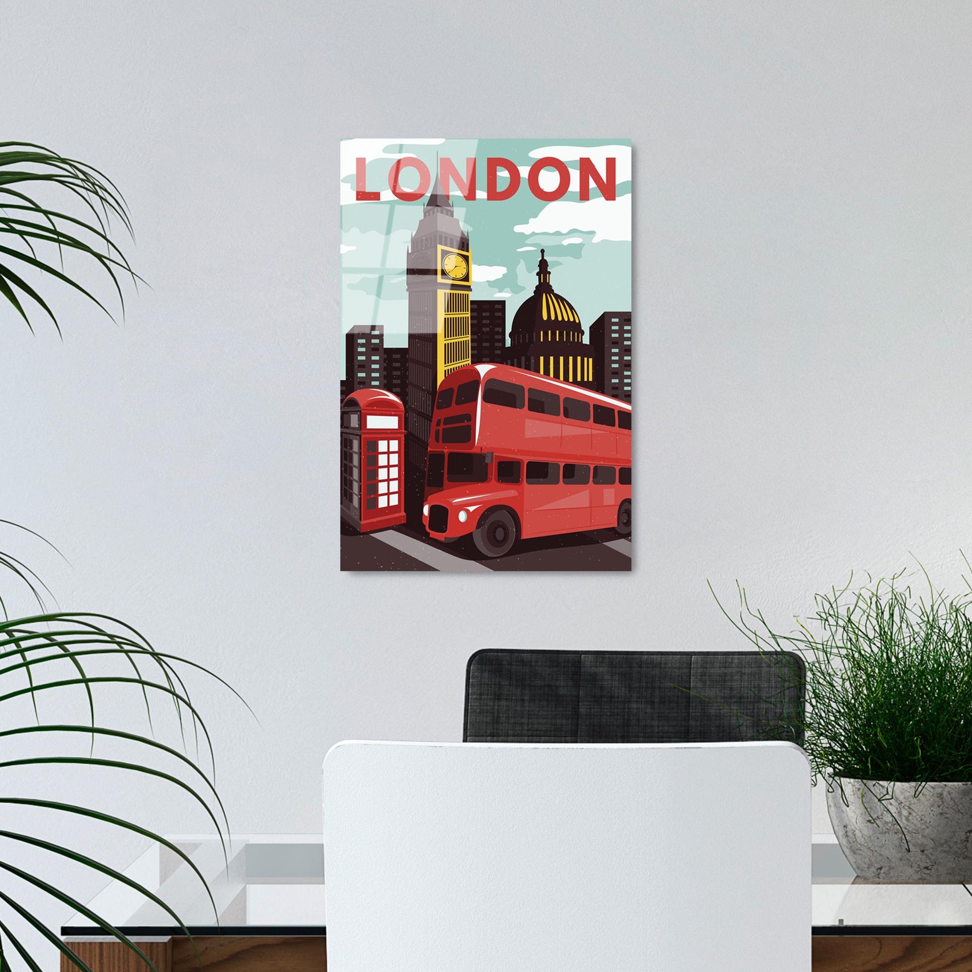 UV-1020 Baskılı Cam Dikdörtgen Duvar Tablosu | ByLamp