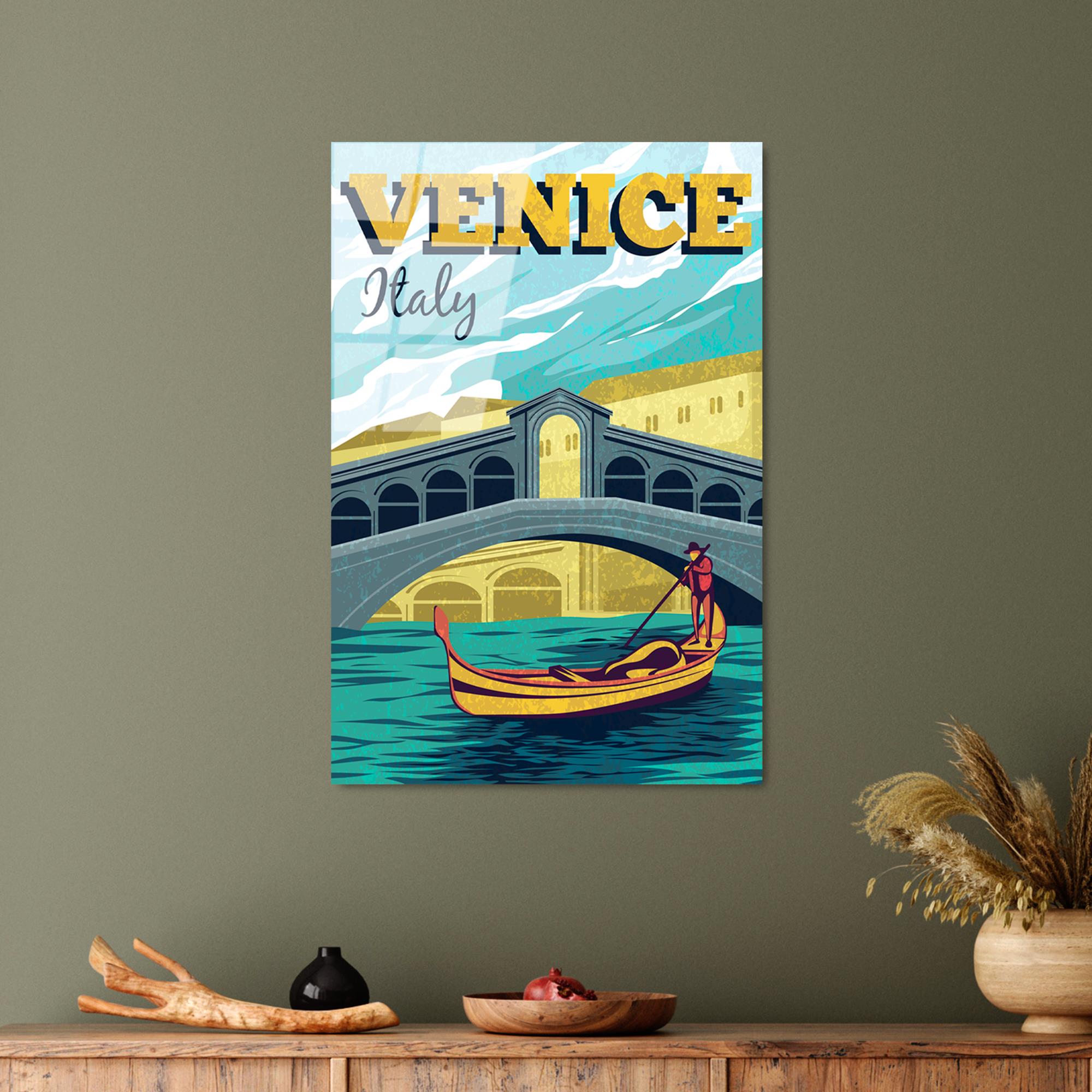 UV-1022 Baskılı Cam Dikdörtgen Duvar Tablosu | ByLamp