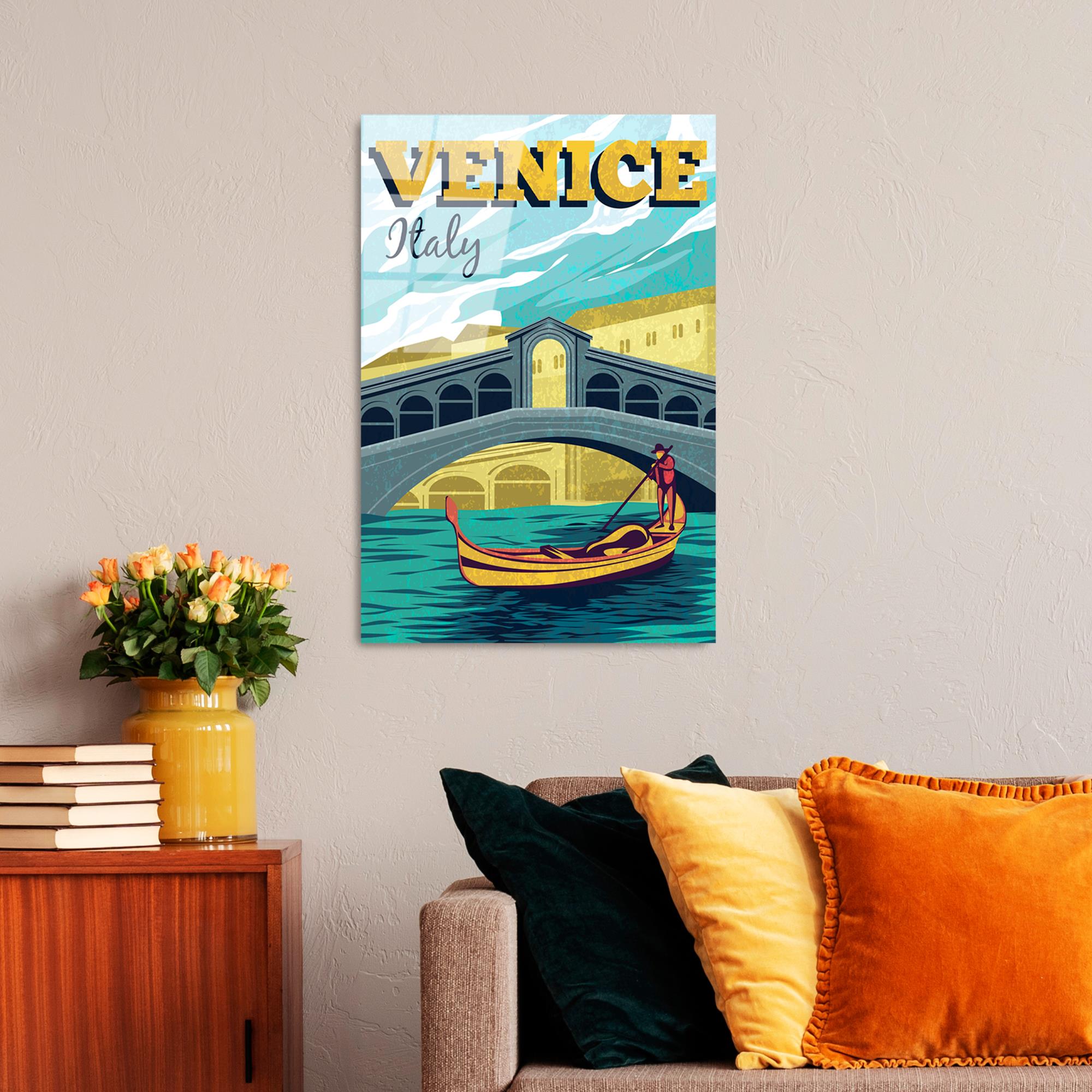 UV-1022 Baskılı Cam Dikdörtgen Duvar Tablosu | ByLamp