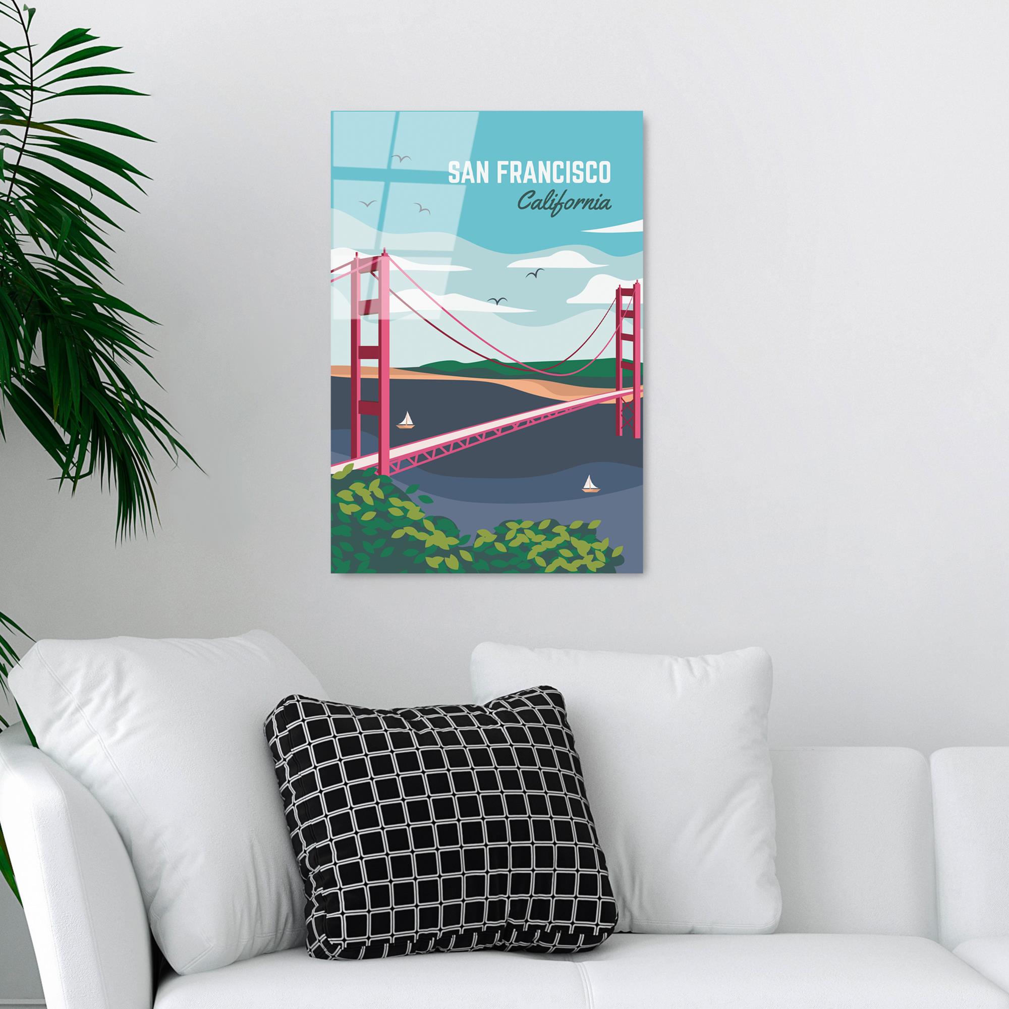 UV-1023 Baskılı Cam Dikdörtgen Duvar Tablosu | ByLamp