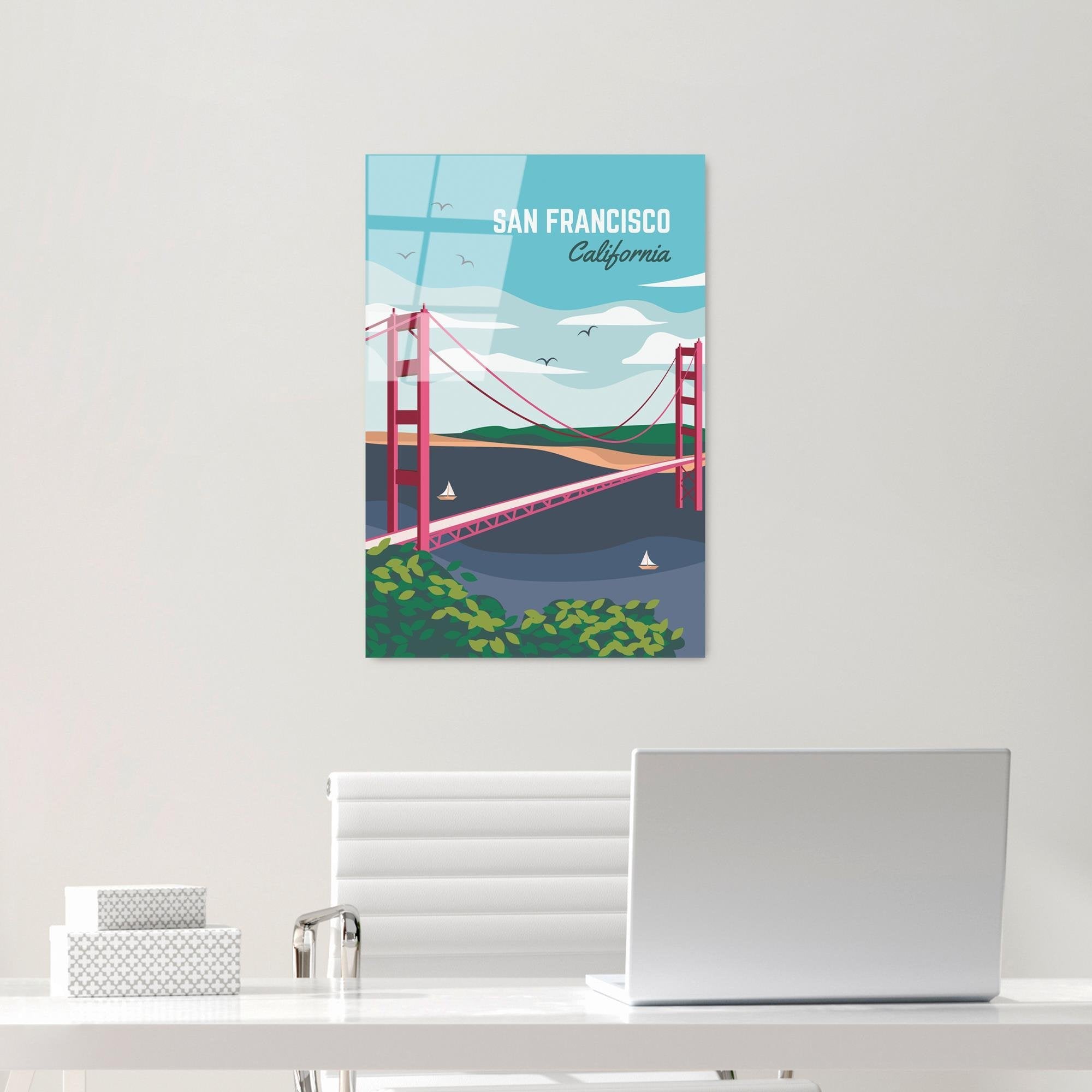 UV-1023 Baskılı Cam Dikdörtgen Duvar Tablosu | ByLamp