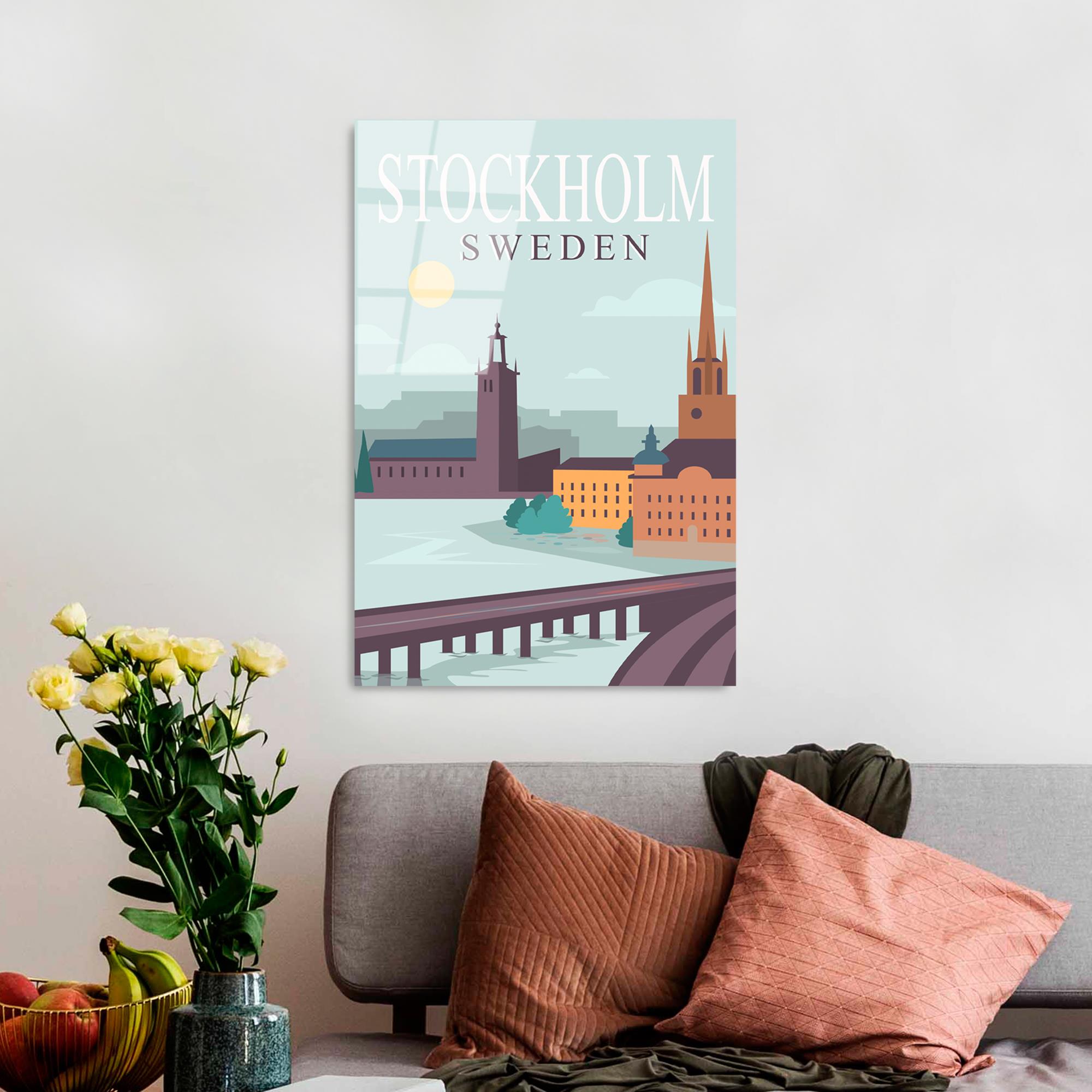 UV-1024 Baskılı Cam Dikdörtgen Duvar Tablosu | ByLamp