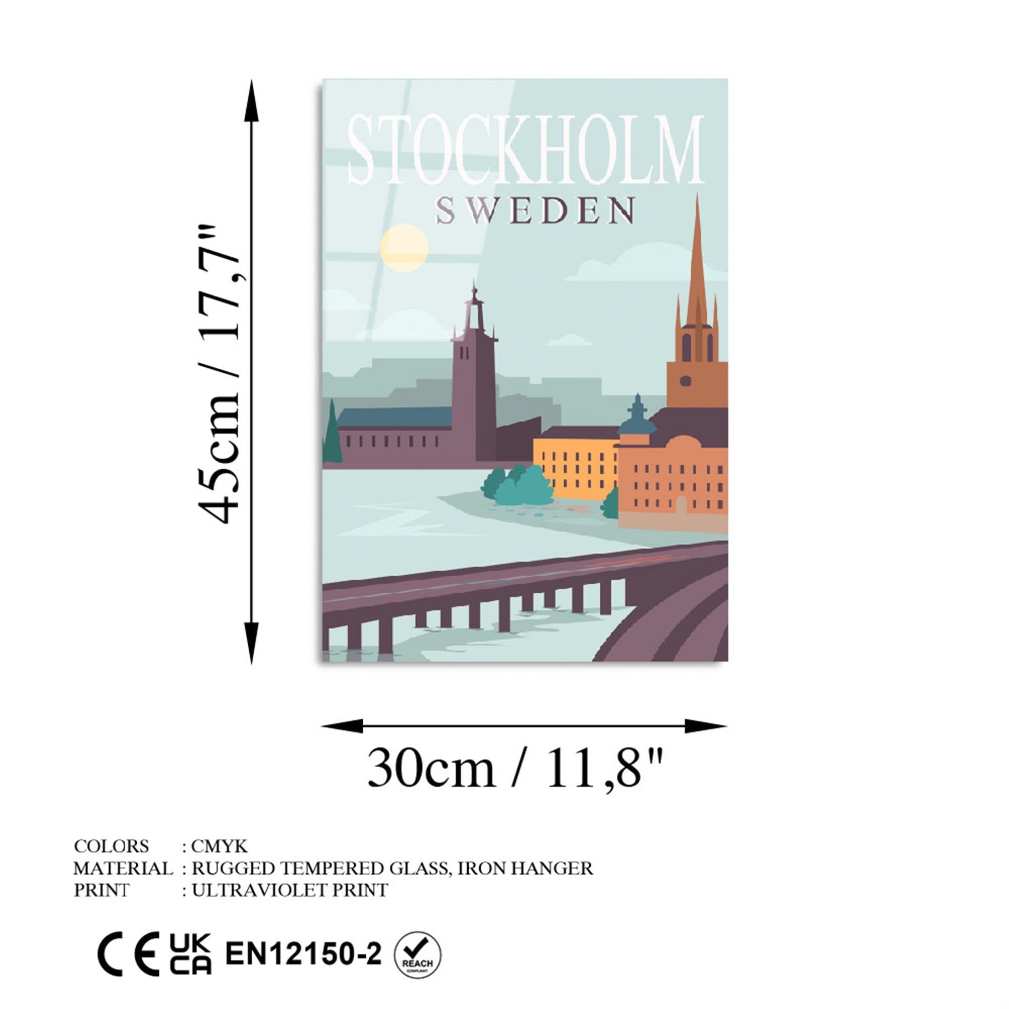 UV-1024 Baskılı Cam Dikdörtgen Duvar Tablosu | ByLamp
