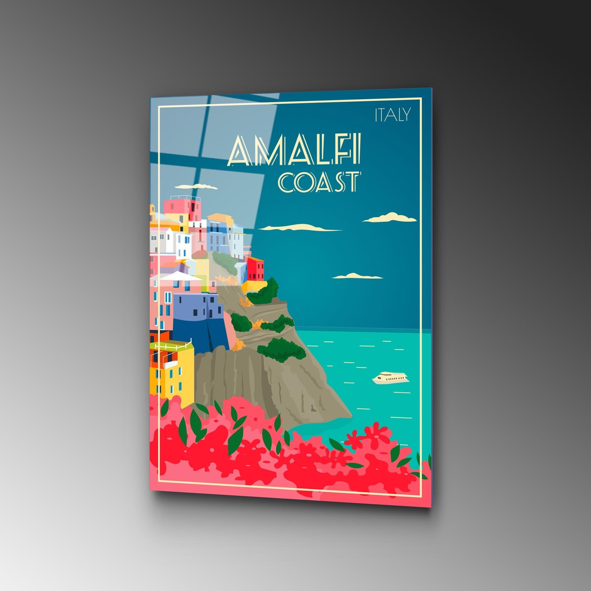 UV-1025 Baskılı Cam Dikdörtgen Duvar Tablosu | ByLamp